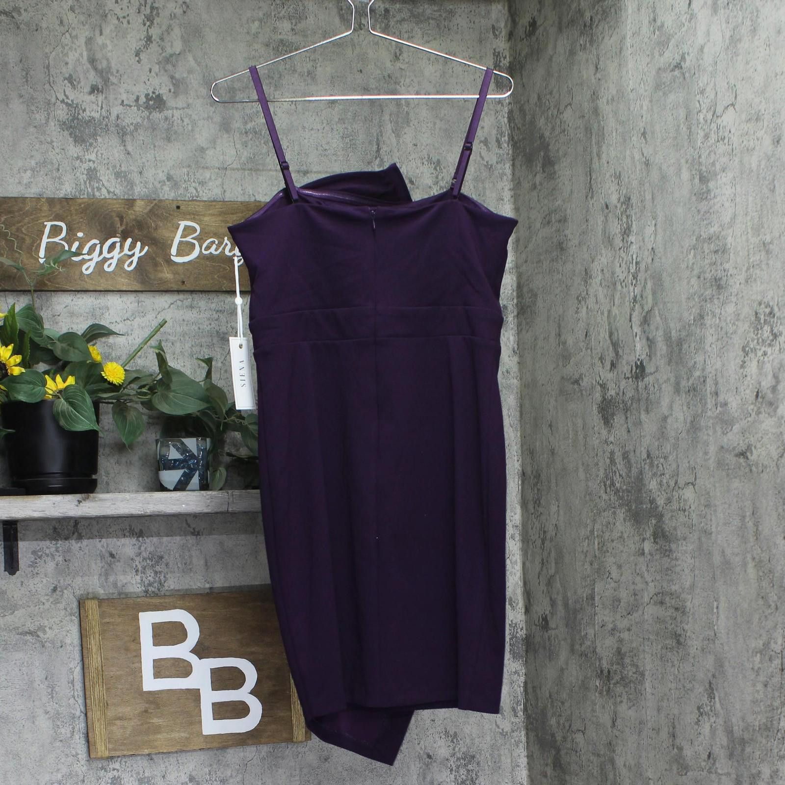 Signal Sport Siena Womens Side-gathered Dress Satp1607 Plum Purple 10 Size L / US 10 / IT 46 - 2 Thumbnail