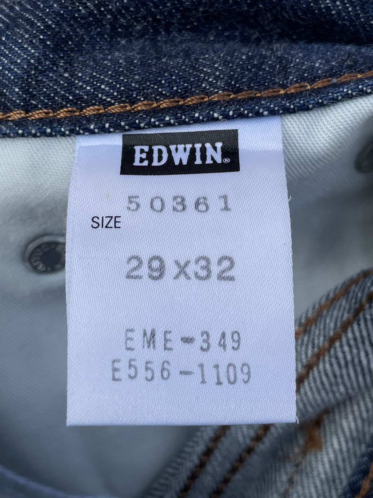 20471120 Edwin Miss 503 Minor Distress Flare Raw Denim (A41) Size 29" - 14 Thumbnail