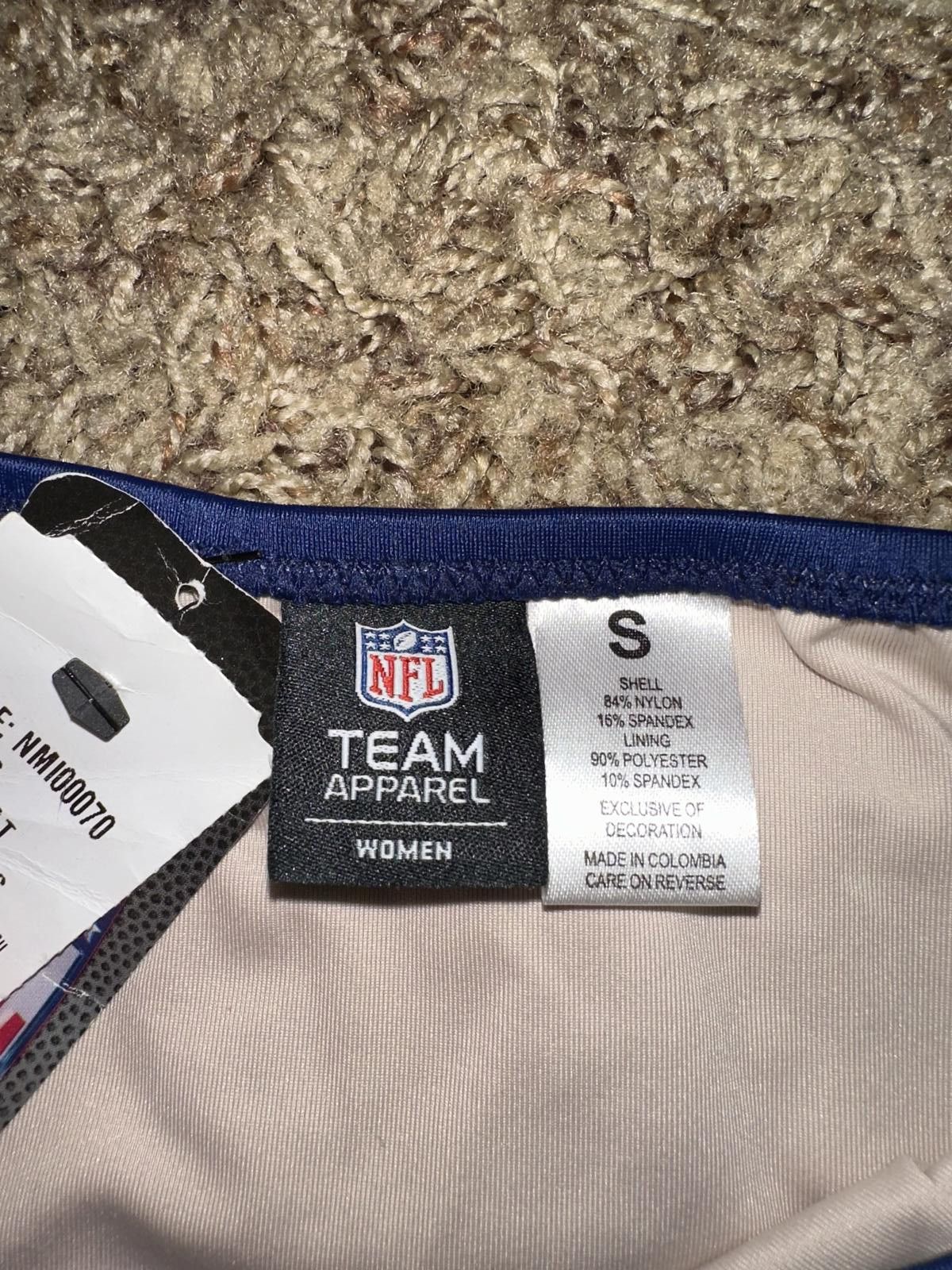 Nike Nike Women's Navy New England Patriots Breaking Waves Bikini Bottom Size ONE SIZE - 2 Thumbnail