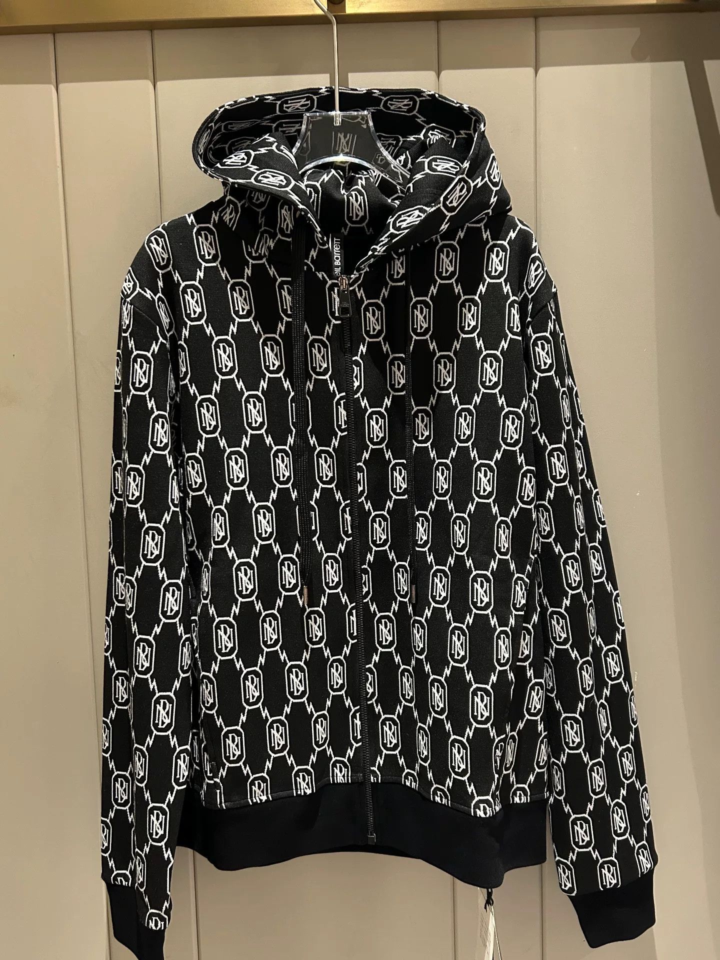 Neil Barrett Neil Barrett Zip Hoodie Full Logo Size US M / EU 48-50 / 2 - 1 Thumbnail