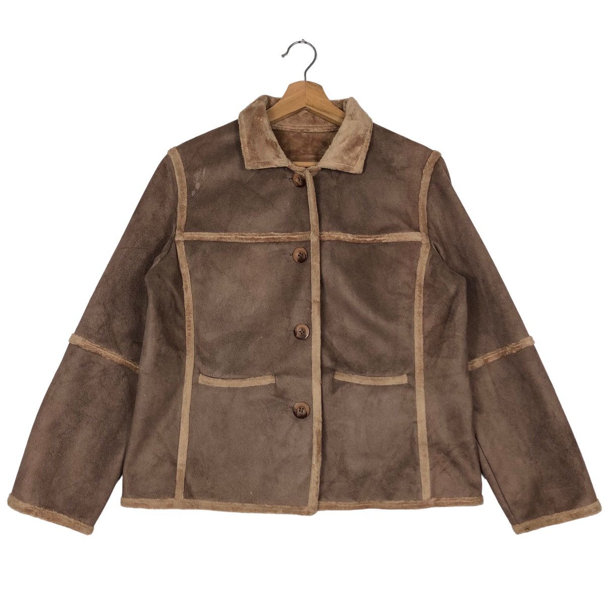 Japanese Brand 🔥90’s Shearling Mink Fur Jacket Issey Miyake Japan Design Size US L / EU 52-54 / 3 - 1 Thumbnail