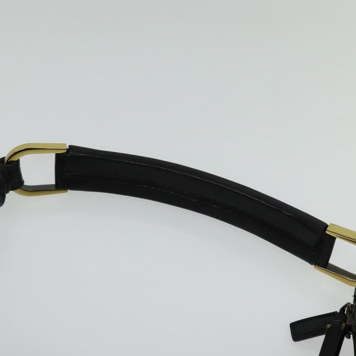Gucci GUCCI Web Sherry Line Shoulder Bag Canvas Black Gold Size ONE SIZE - 8 Thumbnail