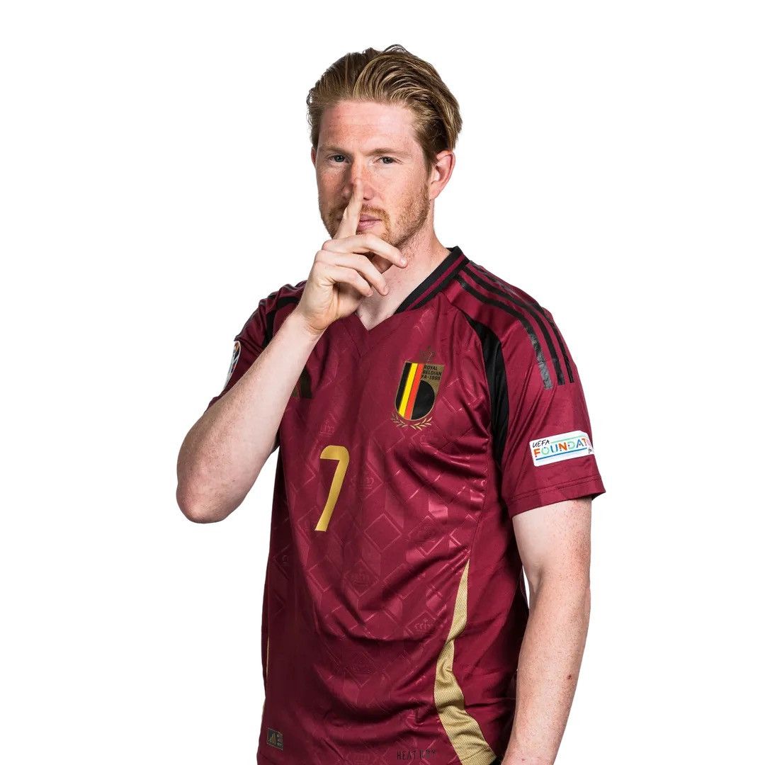 Vintage 13-14 Y BELGIUM ADIDAS 2024 EURO SOCCER JERSEY #7 DE BRUYNE Size US XXS / EU 40 - 12 Thumbnail