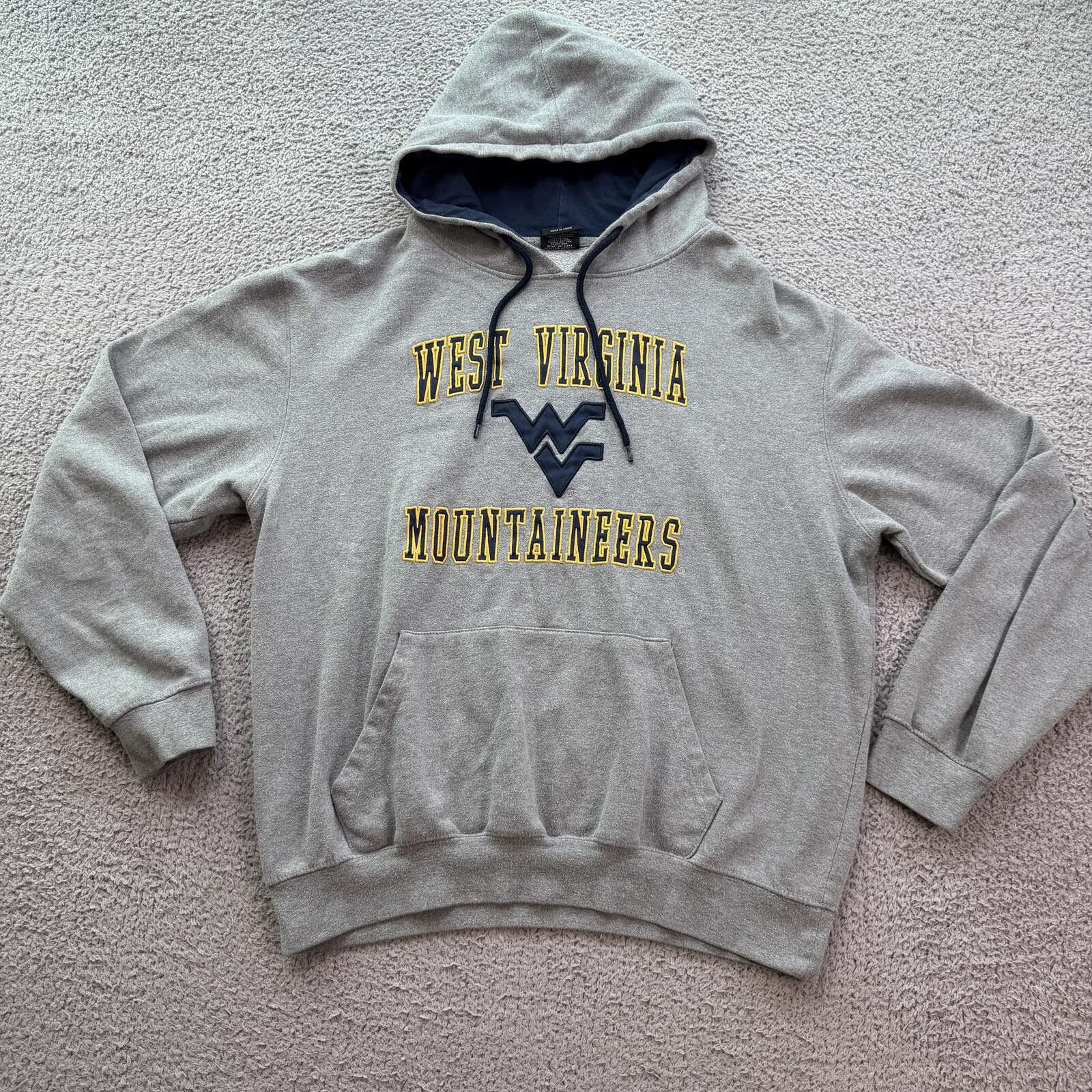 Colosseum Athletics West Virginia Mountaineers Hoodie Mens L Gray Embroidered Size US L / EU 52-54 / 3 - 1 Thumbnail