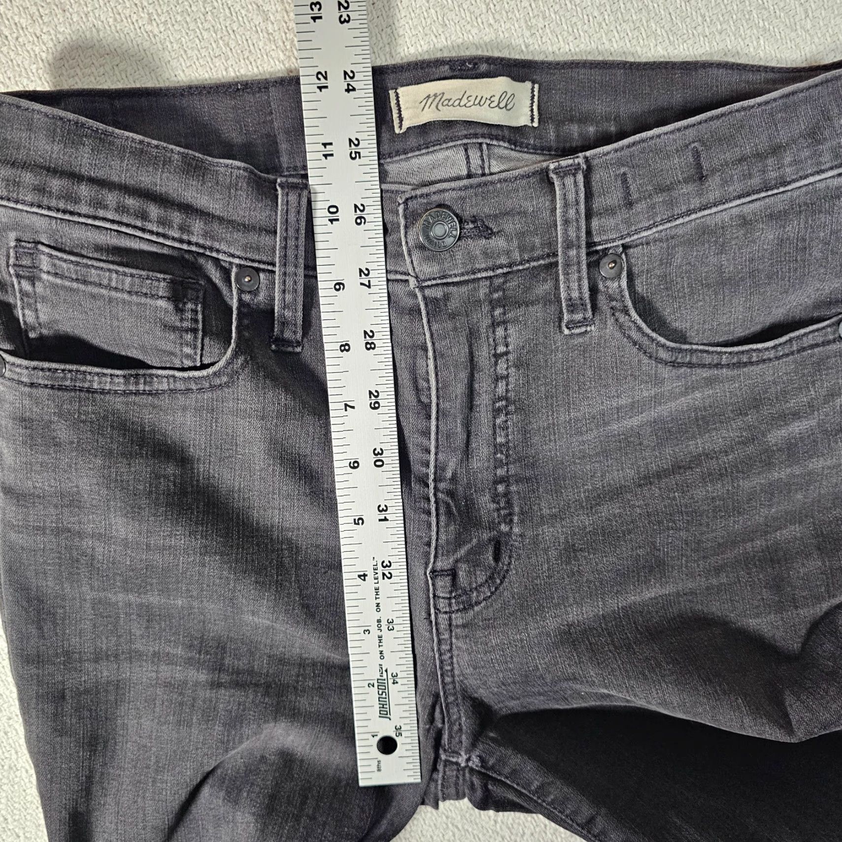 Madewell Madewell Women's Distressed Mid Rise Skinny Jeans Size 27 Black Classic Size 27" / US 4 / IT 40 - 7 Thumbnail