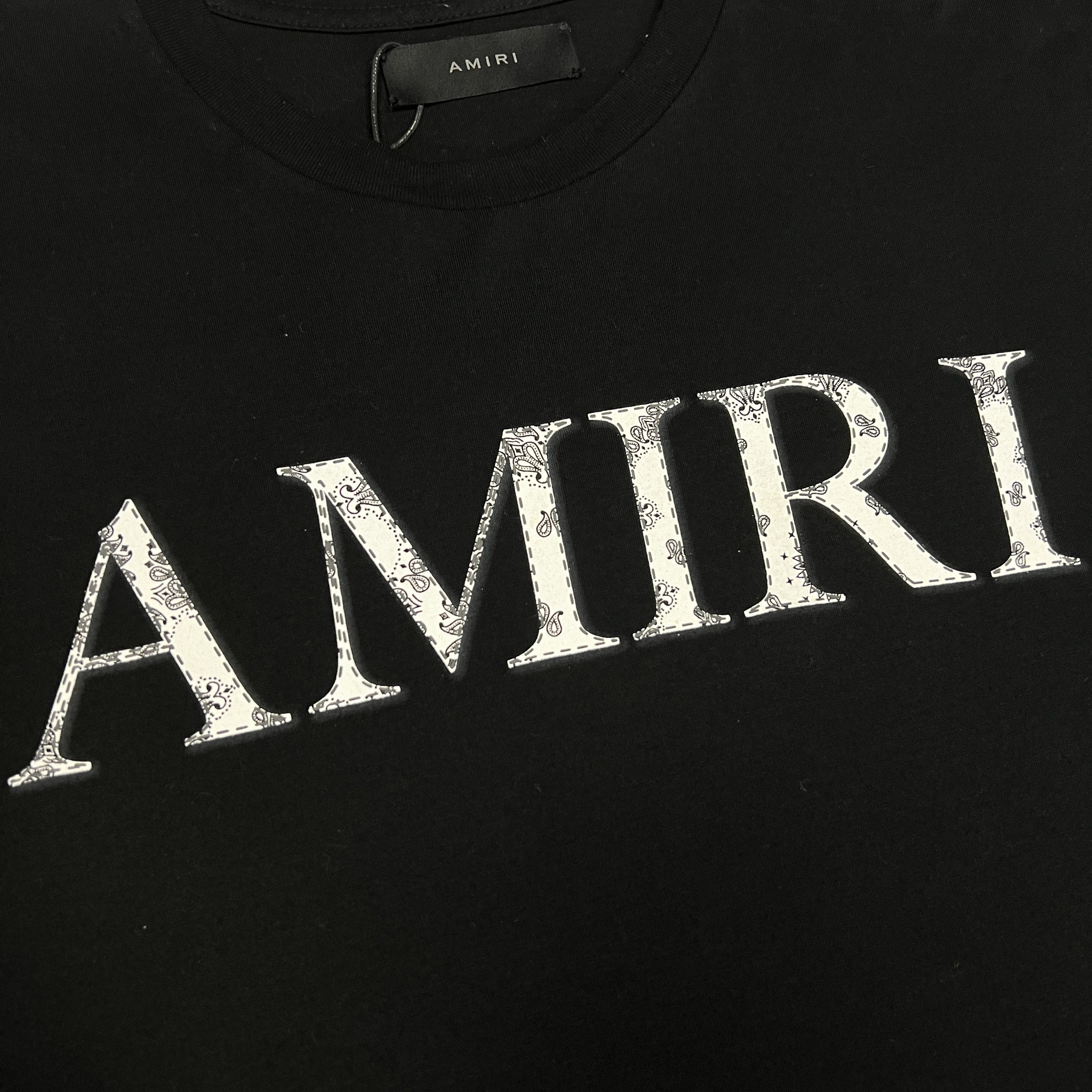 Amiri Amiri Bandana Logo T-Shirt Size US L / EU 52-54 / 3 - 3 Thumbnail