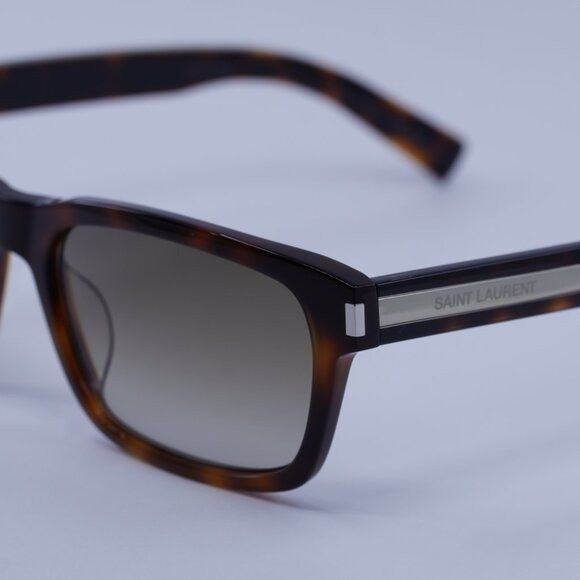 Saint Laurent Paris Saint Laurent SL662 002 Sunglasses Havana Rectangle Frame Size ONE SIZE - 10 Thumbnail