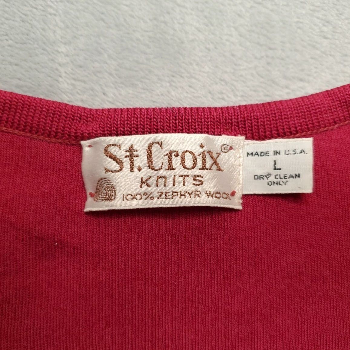 Zephyr St Croix Knits Sweater Women L Pink Long Sleeve 100% Zephyr Wool Made in USA Vintage Mens? Size L / US 10 / IT 46 - 5 Thumbnail