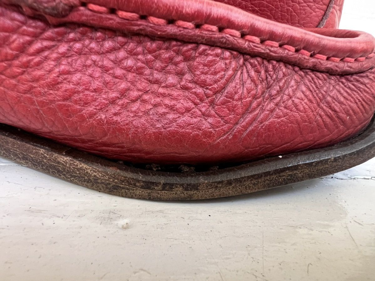 Paraboot Paraboot Veritable Mocassin Red Leather Boat Shoe Size US 7 / IT 37 - 11 Thumbnail