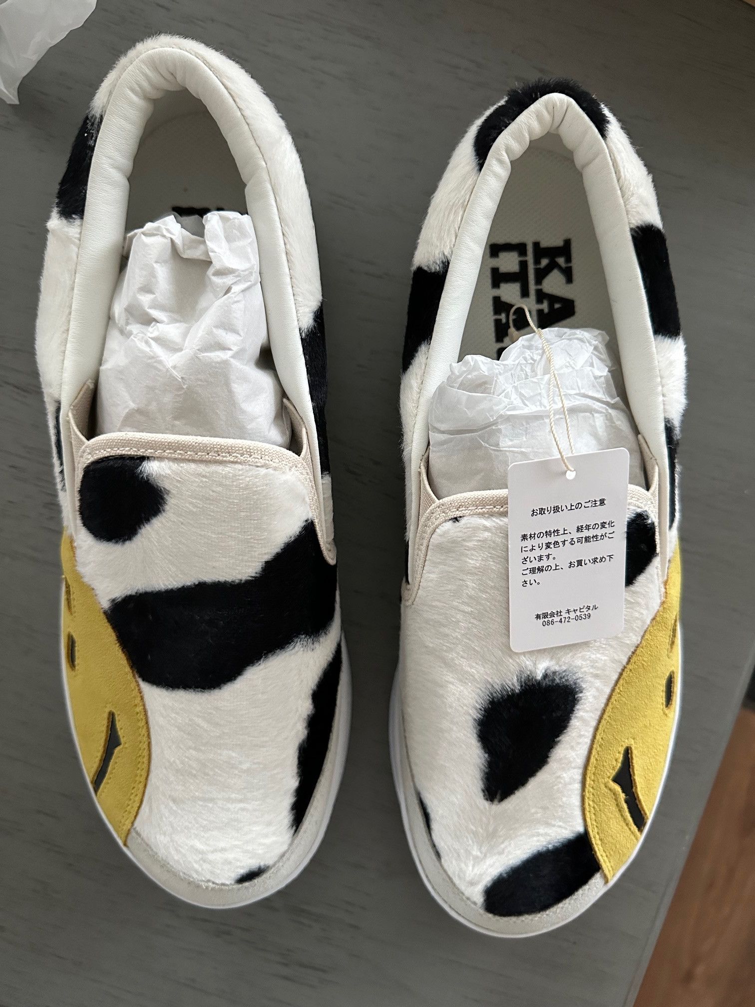 Kapital Kapital Cow Pattern Rain Smile Slip-On Shoe Size US 9.5 / EU 42-43 - 12 Thumbnail