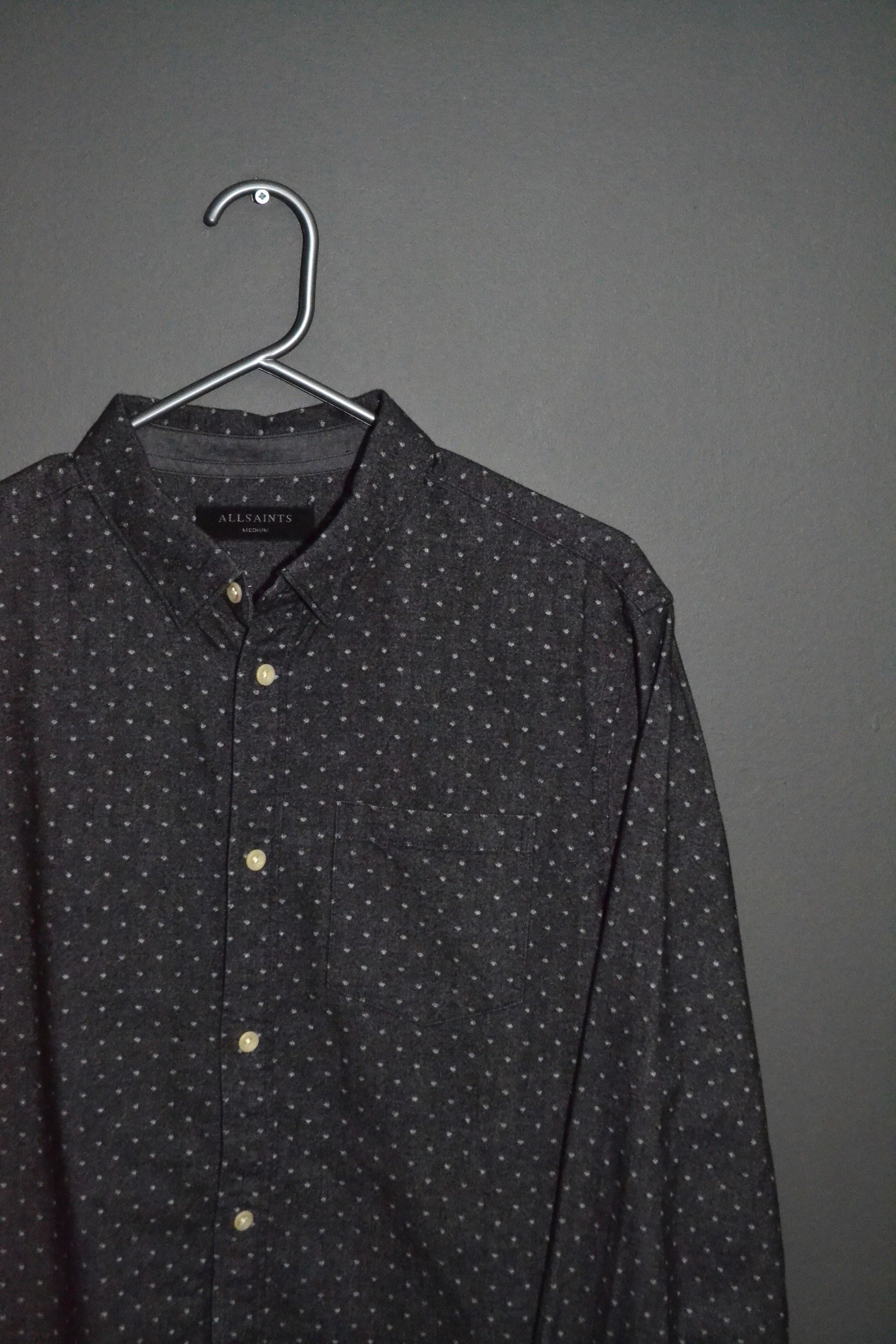 Allsaints AllSaints Cresco LS Polka Dot Flannel Cotton Shirt Size M Size US M / EU 48-50 / 2 - 1 Thumbnail