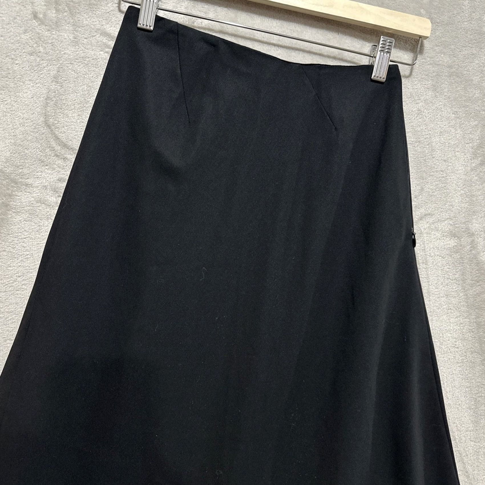 Chanel Chanel Skirt A-Line Black 24 Textured Side Zip Made In France Button Womens Size 42" / US 20 - 6 Thumbnail