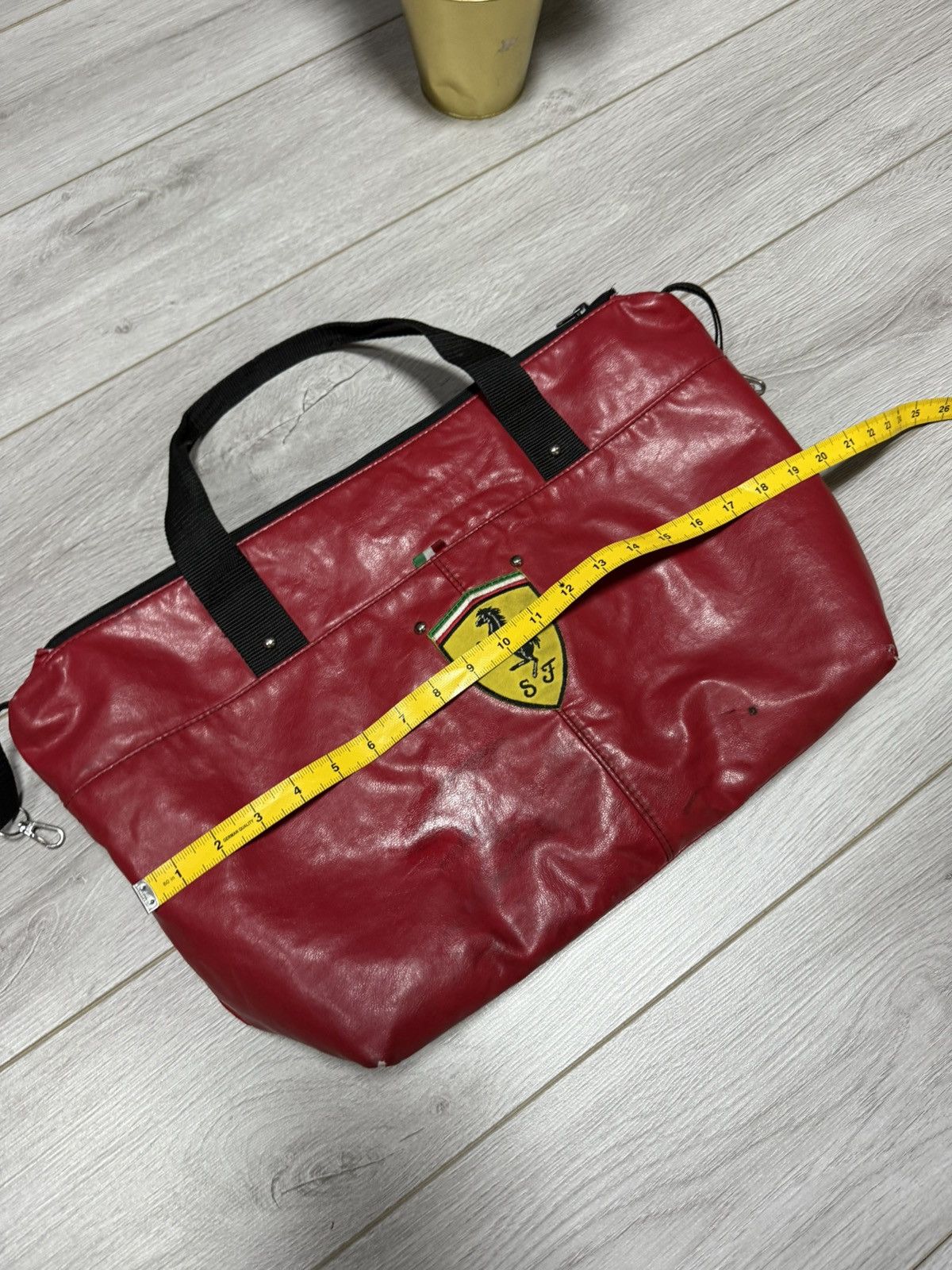 Ferrari Ferrari leather bag big logo tote sport zip Size ONE SIZE - 9 Thumbnail
