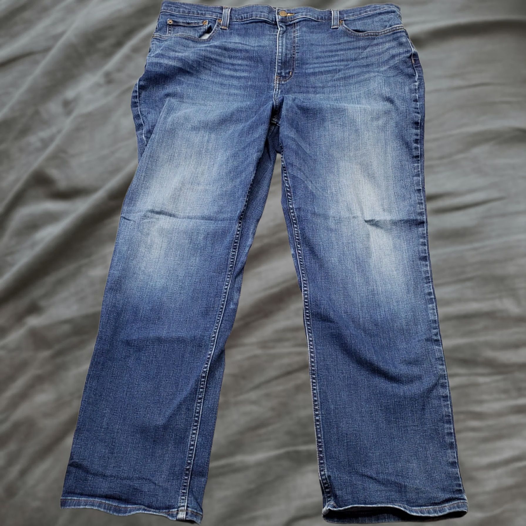 Vintage L.L. Bean Mens 42x30 Blue Denim Stretch Straight Jeans Size 42 Regular Vintage? No Size US 42 / EU 58 - 1 Thumbnail