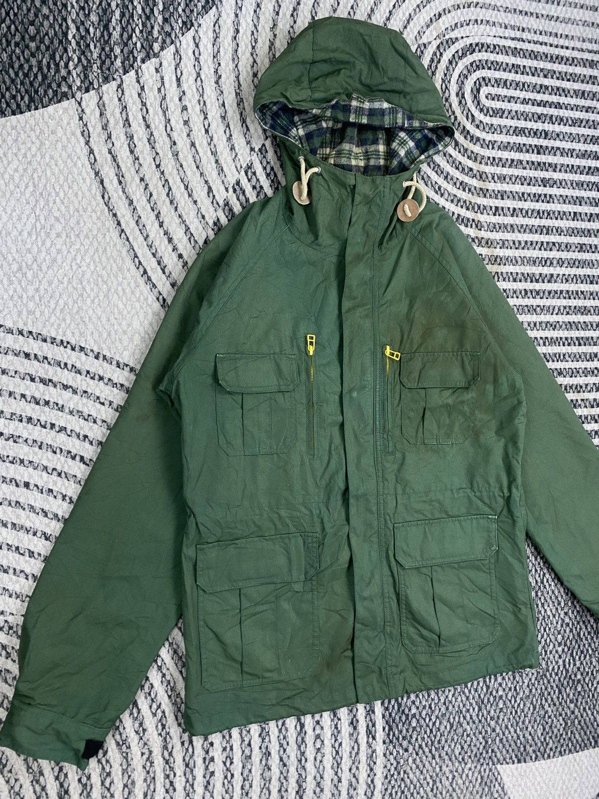 The Duffer of St.George Vtg The Duffer Of St.George Green Checked Lining Jacket Size US L / EU 52-54 / 3 - 3 Thumbnail