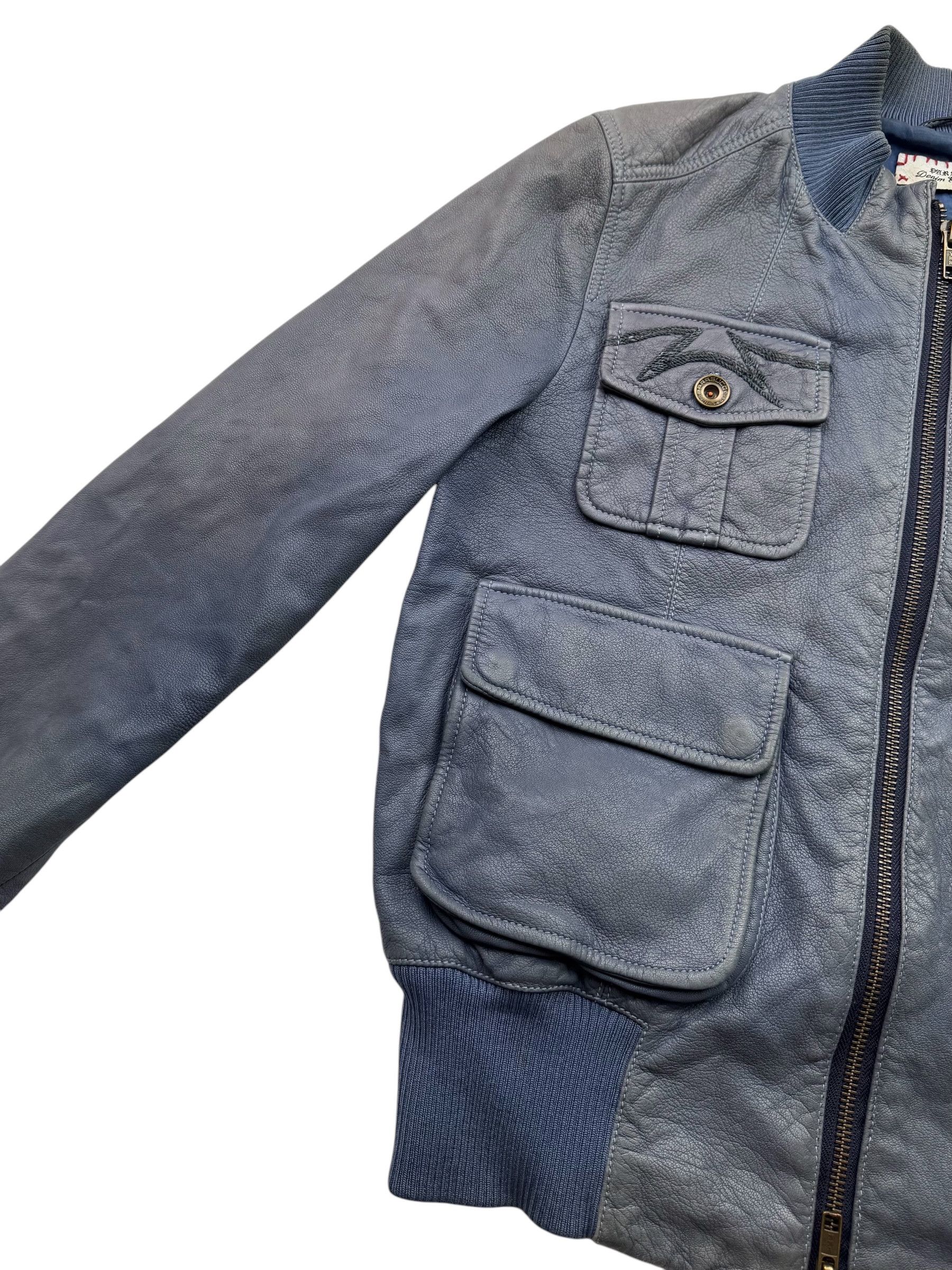 Vintage Vintage Cropped Sun Faded Leather Jacket W154(V9) Size S / US 4 / IT 40 - 4 Thumbnail