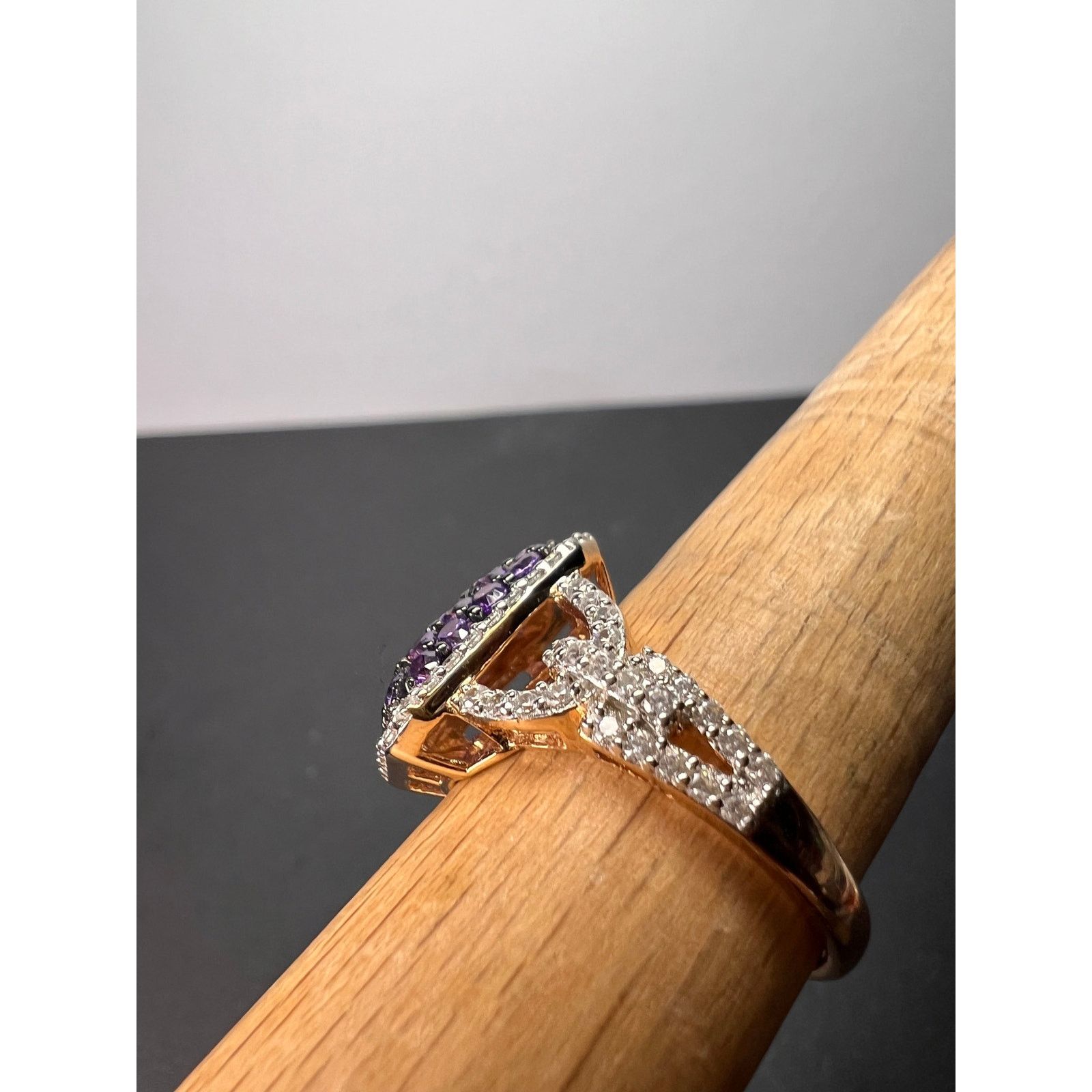 Other Purple and white CZ rose gold over 925 ring size 9 Size ONE SIZE - 11 Thumbnail