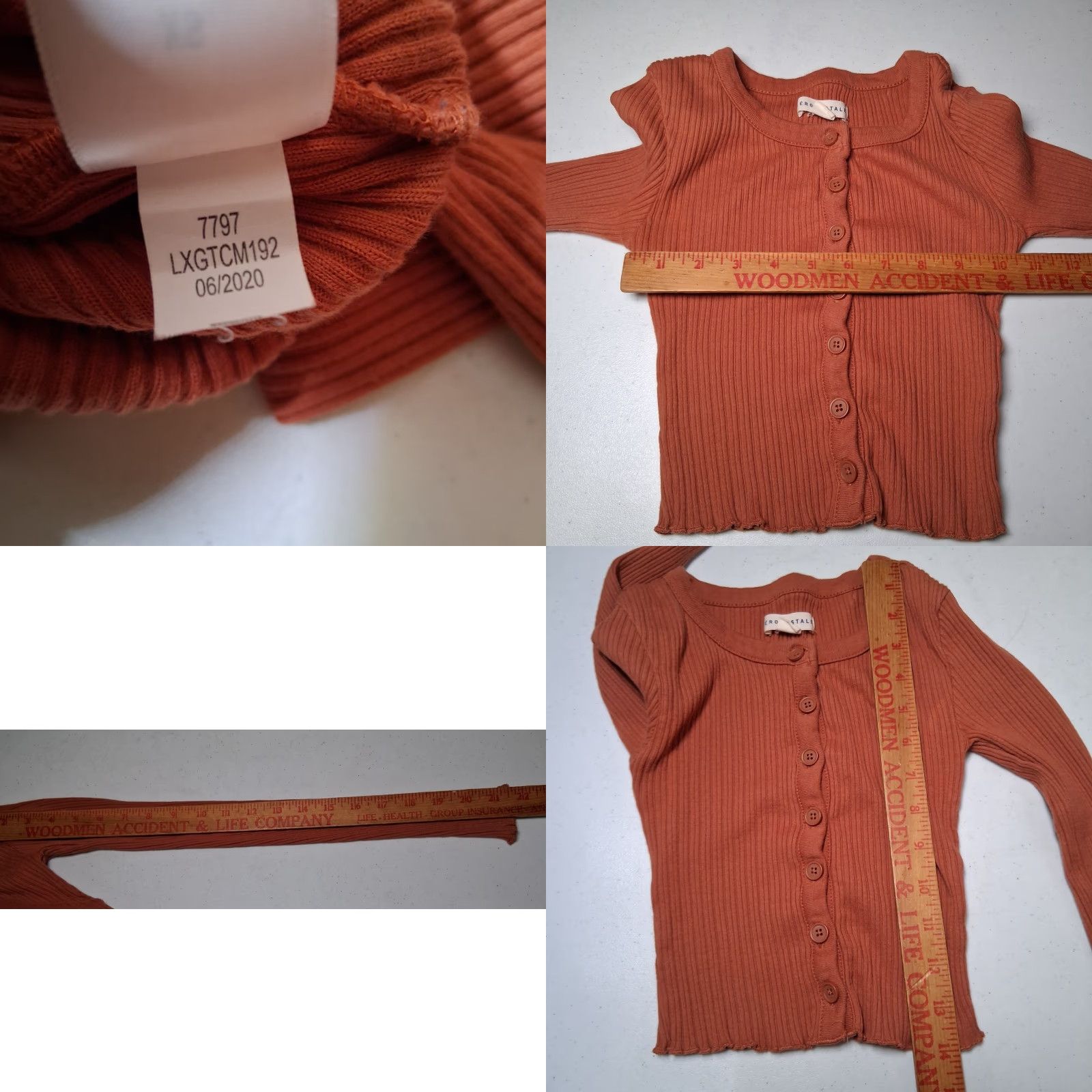 Aeropostale Aeropostale Shirt XS Sienna Crop Top Ribbed Henley Long Sleeve Bella Swan Y2K Womens Size XS / US 0-2 / IT 36-38 - 8 Thumbnail