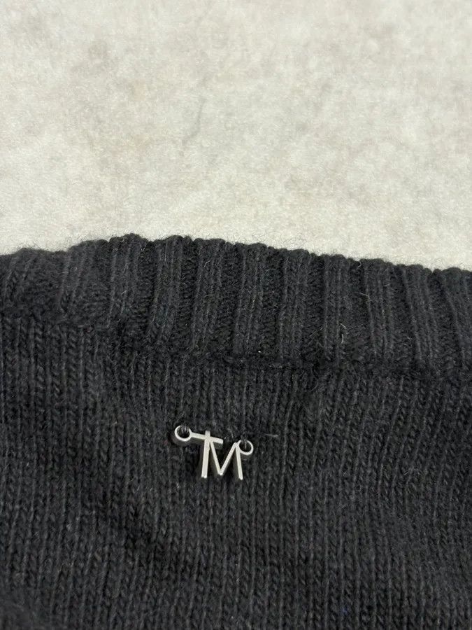 Daniele Alessandrini 2000s Daniele Alessandrini Red Line Black Wool Sweater Size US S / EU 44-46 / 1 - 8 Thumbnail