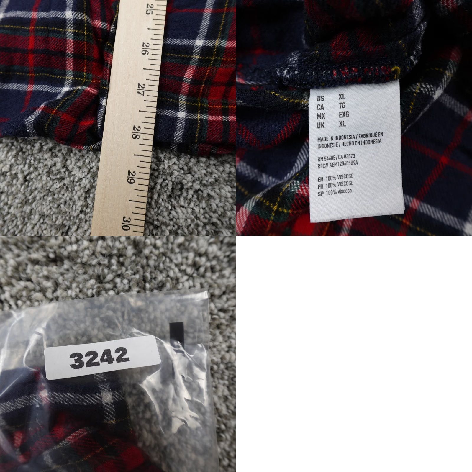 American Eagle Outfitters American Eagle Outfitters Shirt Womens XL Blue Red Flannel Button Up Long Sleeve Casual Travel Workwear Shirt Size XL / US 12-14 / IT 48-50 - 8 Thumbnail
