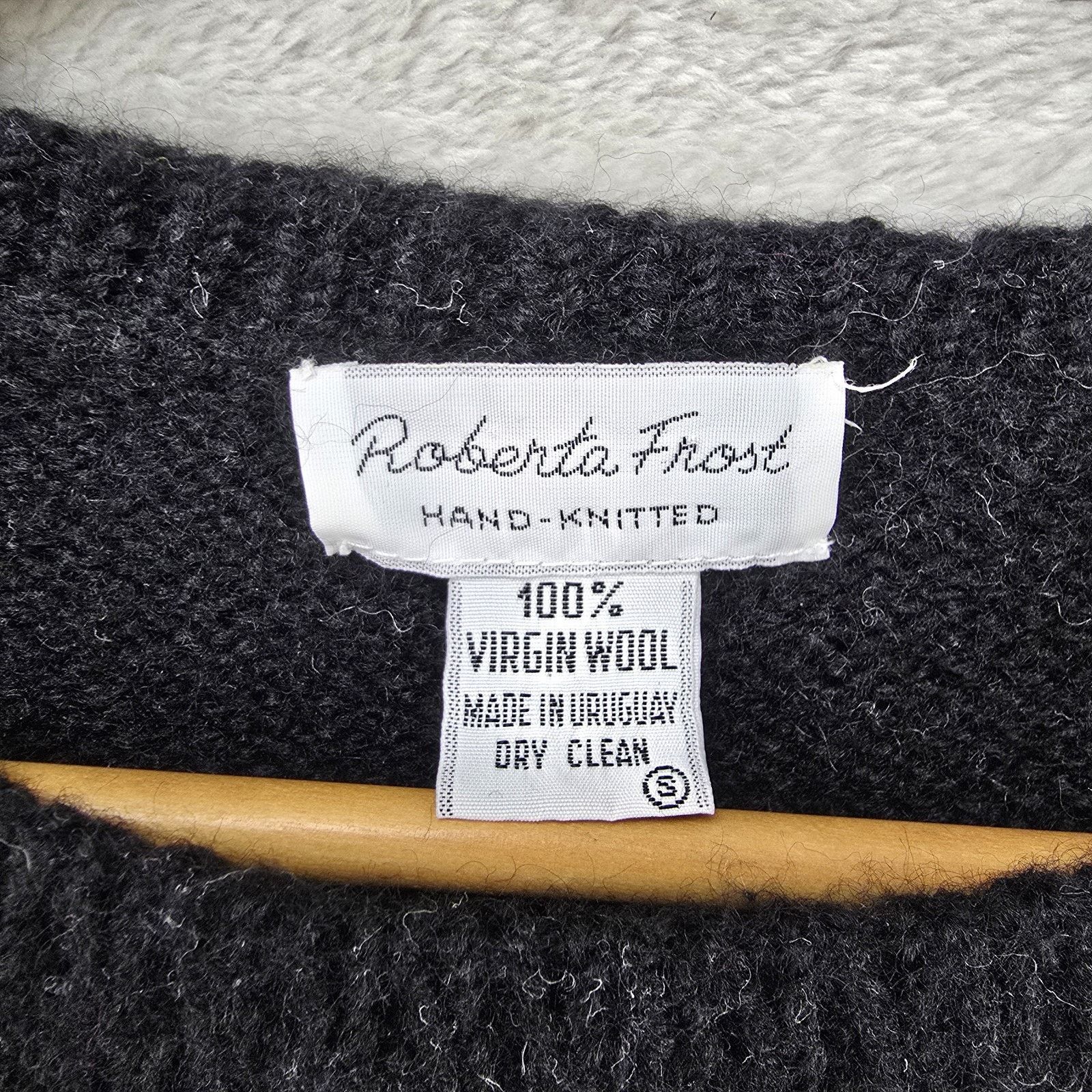 Other Vintage Roberta Frost Wool Knit Sweater Small Paisley Floral Size S / US 4 / IT 40 - 4 Thumbnail