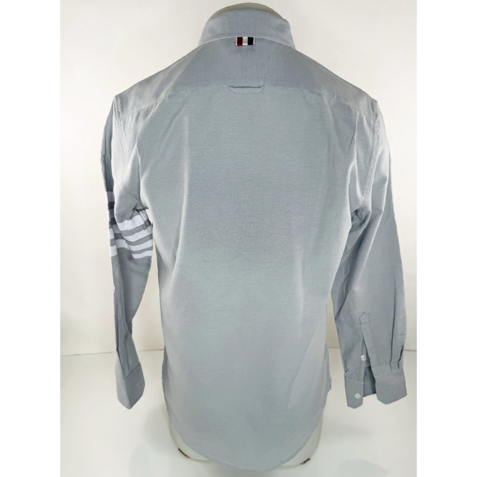 Thom Browne Thom Browne New York Striped Sleeve Mens Size 2 Shirt Long Sleeve Button-Up Bluish Gray 14aut0 Size US XS / EU 42 / 0 - 4 Thumbnail