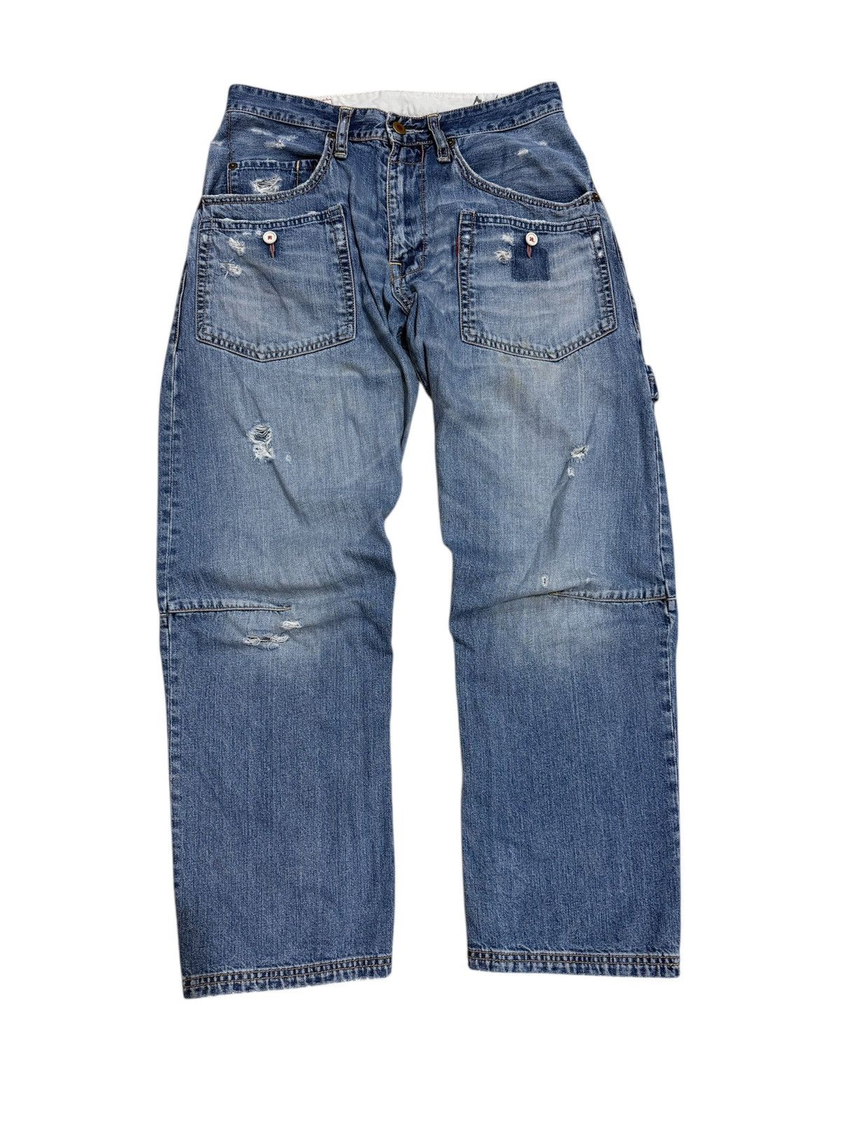 Hysteric Glamour RNA SLANG DISTRESSED CARPANTER JEANS Size US 31 - 1 Thumbnail