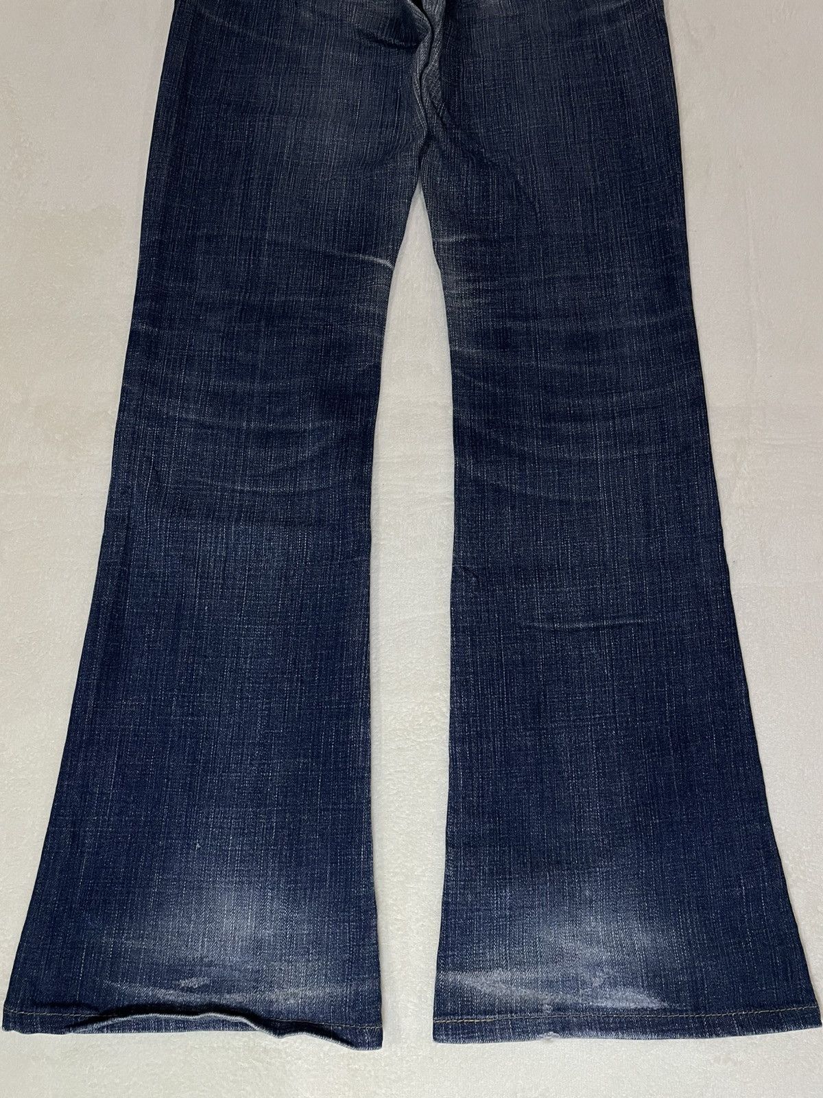 Edwin Vintage Something Edwin Mudwash Ripped Boot Cut Denim Jeans Size US 31 - 14 Thumbnail
