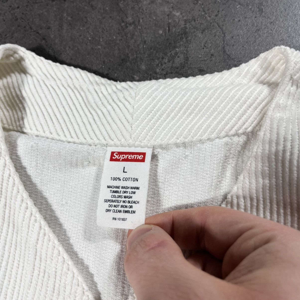 Supreme Supreme SS18 Corduroy Baseball Jersey Tee Tshirt Never Worn Size US XL / EU 56 / 4 - 9 Thumbnail