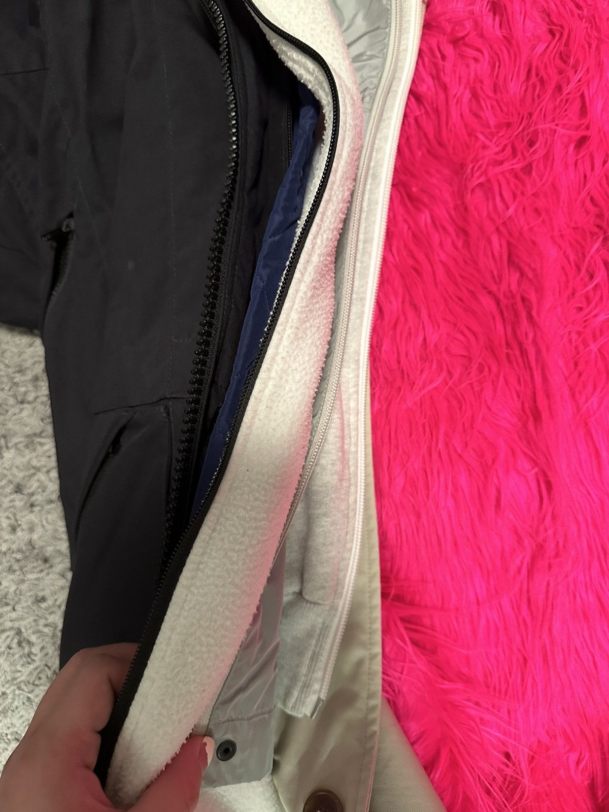 Balenciaga BALENCIAGA 18AW 7 layer pink fur lined parka | Grailed