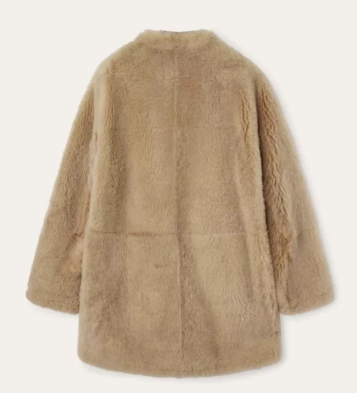 Loro Piana o1srvl11e1124 Light Cloud Shearling Coat in Beige Size L / US 10 / IT 46 - 2 Thumbnail