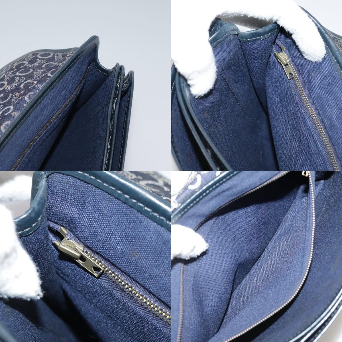 Celine CELINE C Sulky Hand Bag Canvas Navy Size ONE SIZE - 12 Thumbnail