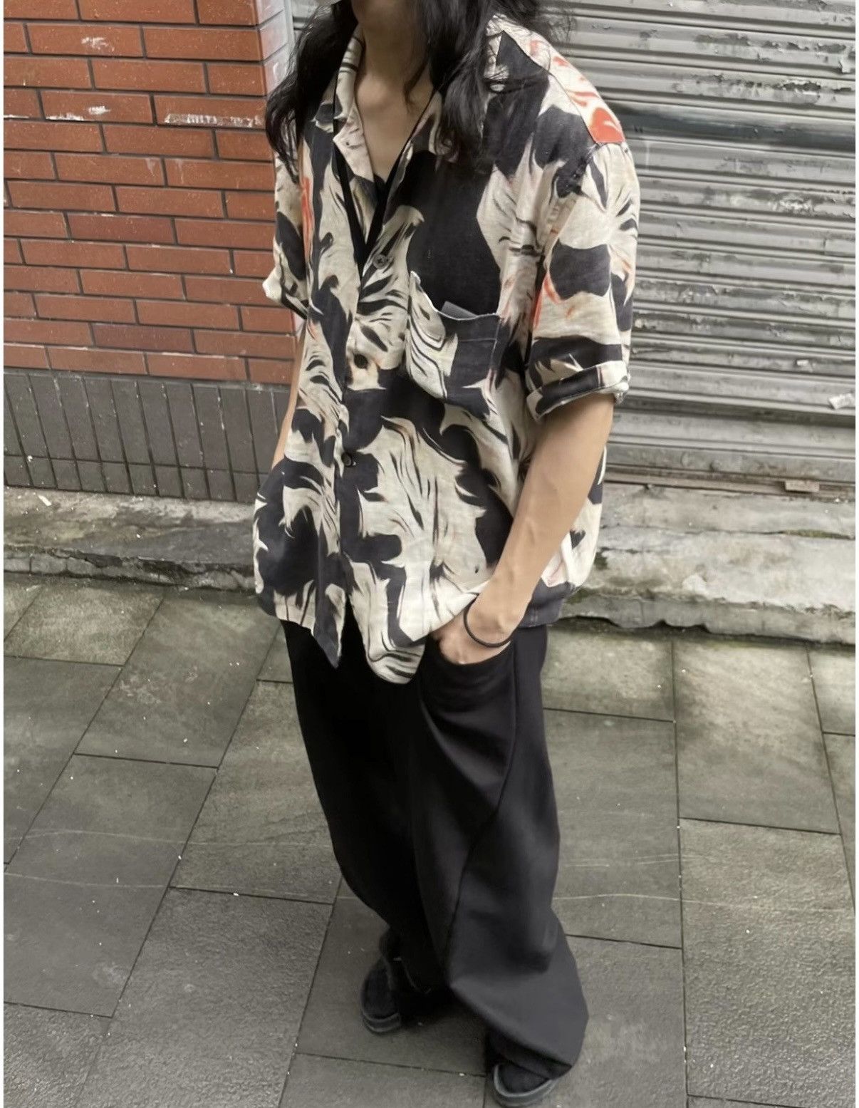 Our Legacy Our Legacy Black Linen Printed Box Shirts Size US S / EU 44-46 / 1 - 6 Thumbnail