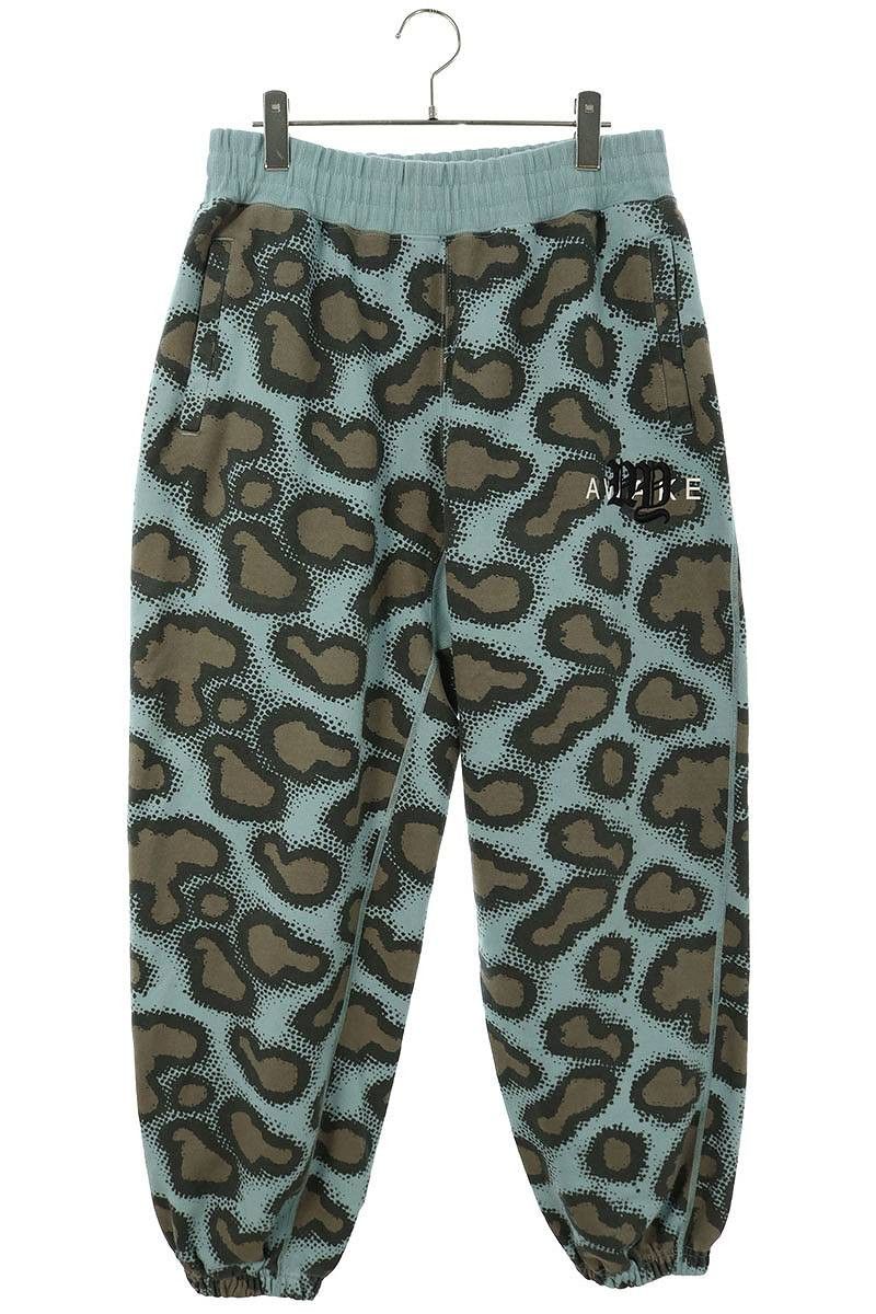 image of Awake Leopard Print Sweatpants in Blue, Men's (Size 32)