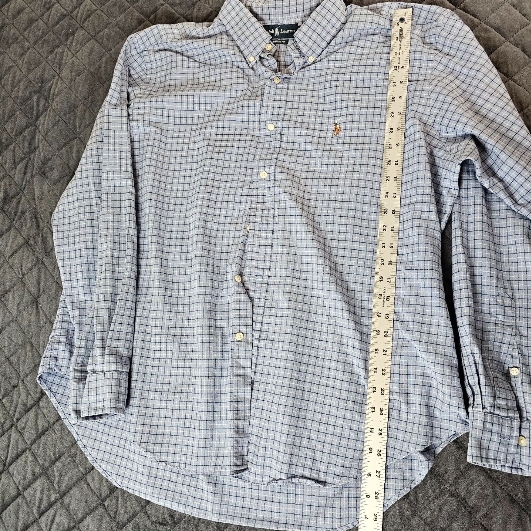 Ralph Lauren Ralph Lauren Blue Label Men’s 2XL Blue Check Long Sleeve Button Down Shirt Pony Shirt Size US XXL / EU 58 / 5 - 4 Thumbnail