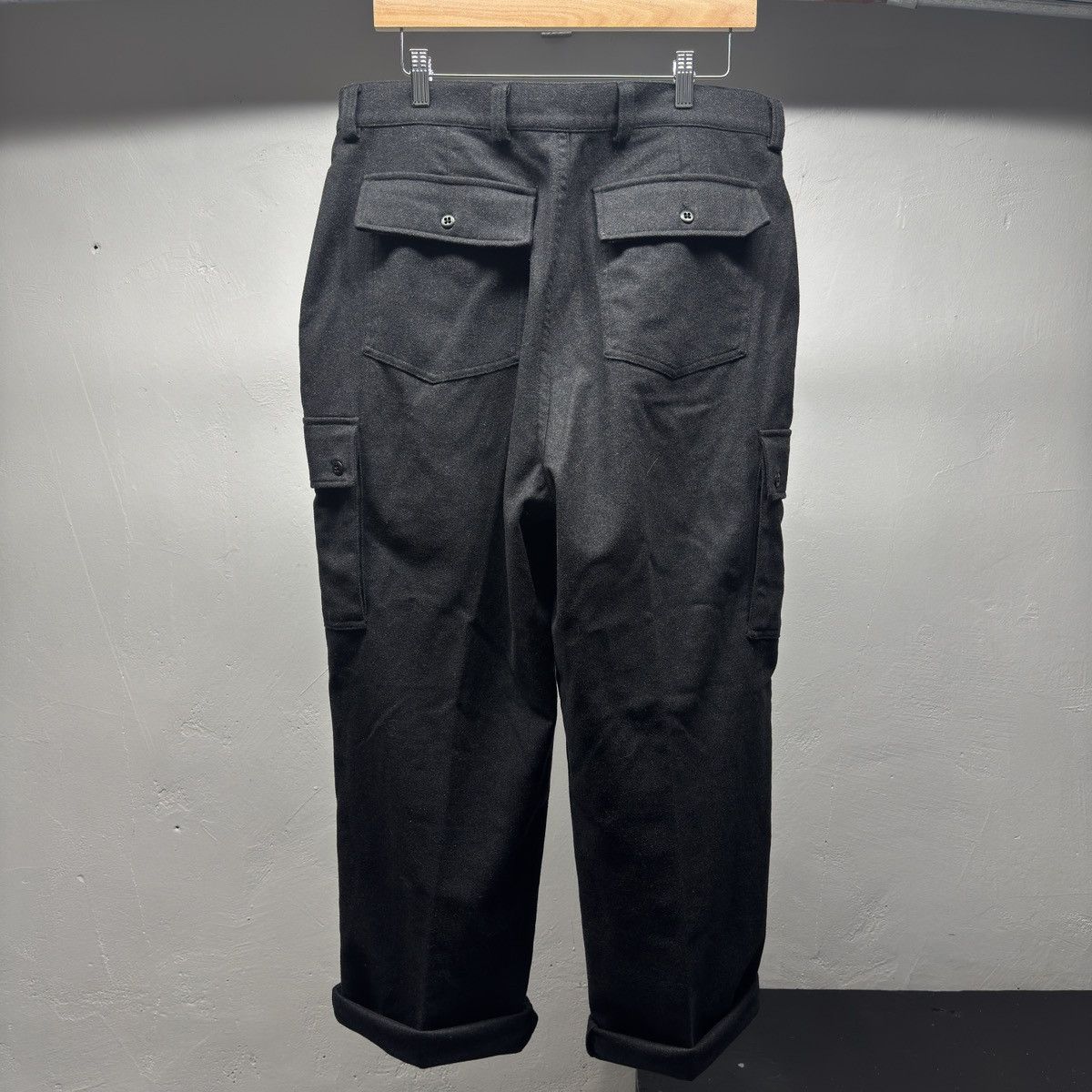 Vintage Gap Wide Leg Wool Cargo Trouser Pants ERD Grunge Size US 36 / EU 52 - 2 Thumbnail