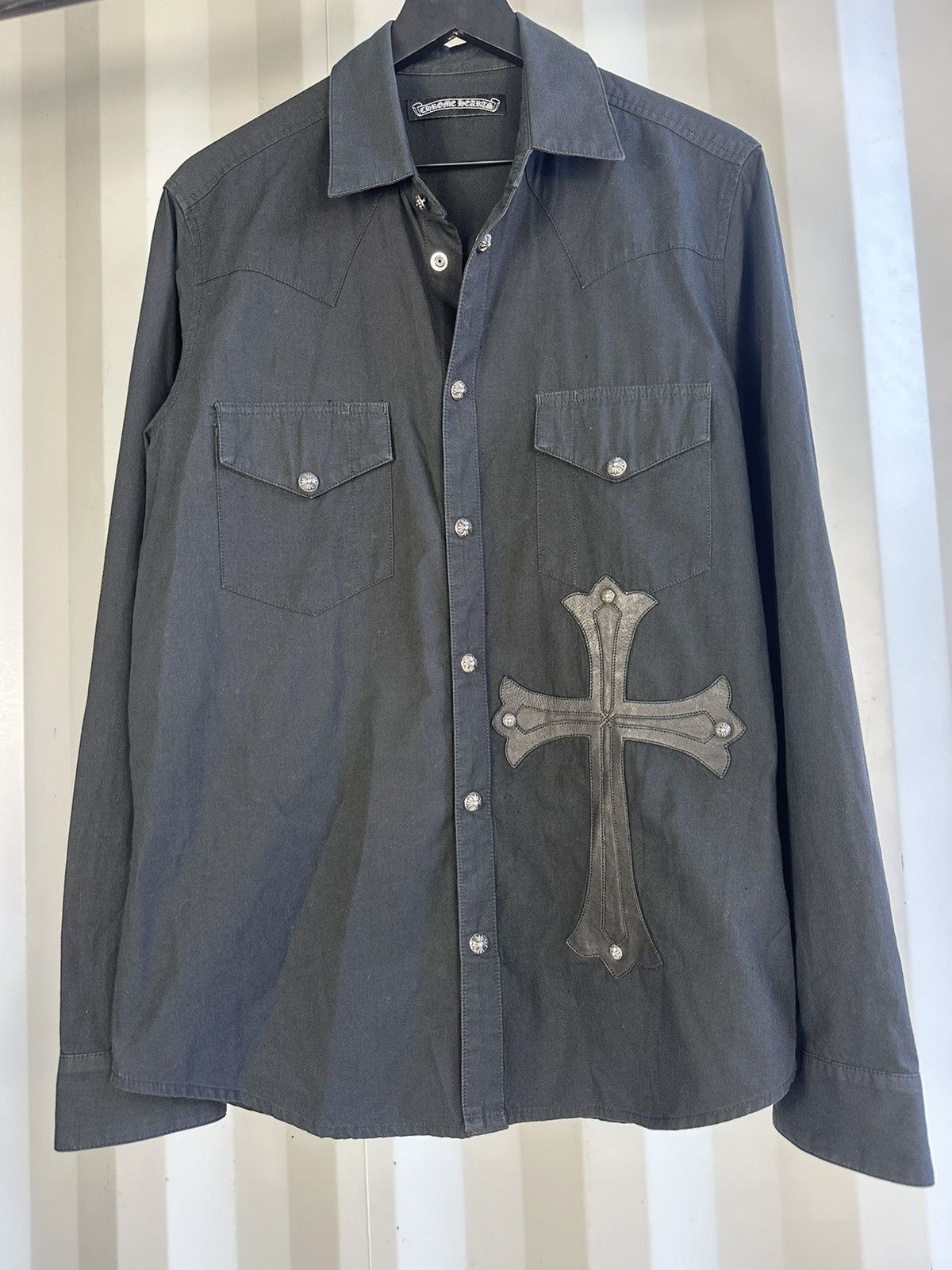 Chrome Hearts Oversize Cross Patch Button Shirt Size US M / EU 48-50 / 2 - 4 Thumbnail
