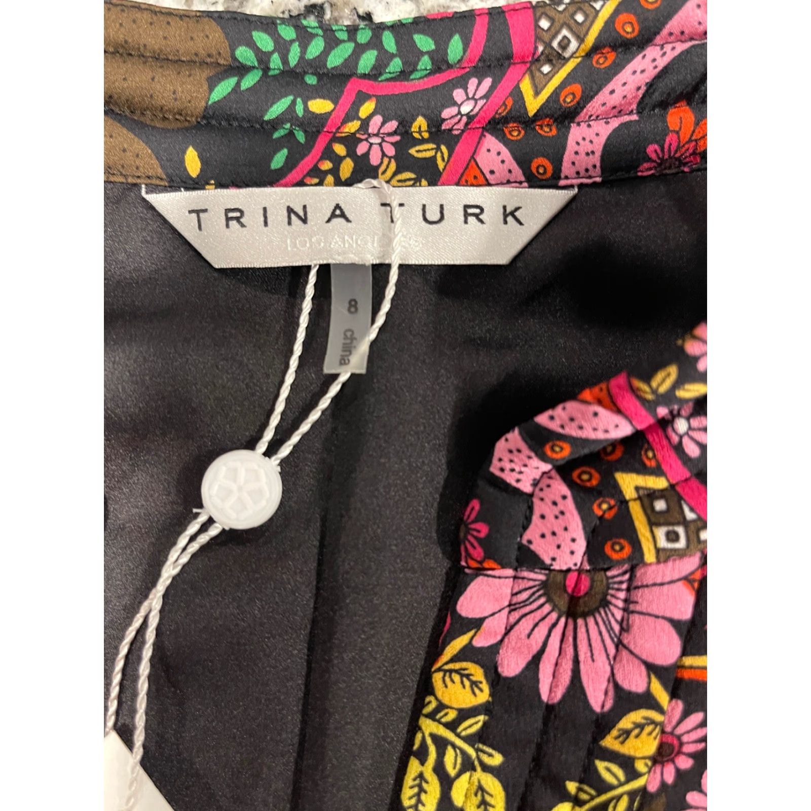 Trina Turk Trina Turk Christie Dress Shift V-Neck Tapestry Print Multicolor Size 8 NWT Size M / US 6-8 / IT 42-44 - 6 Thumbnail