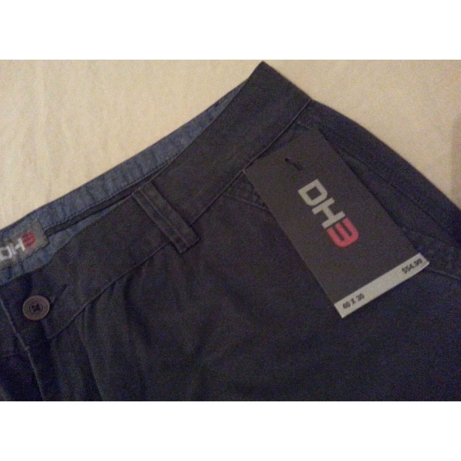 Vintage DH3 Pants Mens 40 Gray New Khaki 40x30 Straight Classic Grey Slack Trouser Chino Size US 40 / EU 56 - 6 Thumbnail