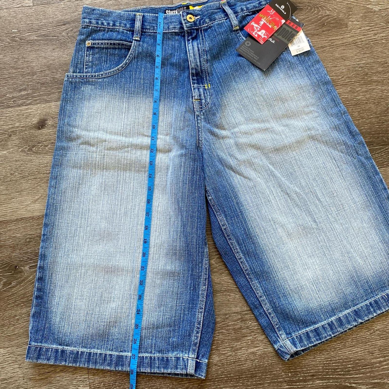 Southpole × Vintage Vintage 00s Deadstock Embroidered SouthPole Jorts Size US 34 / EU 50 - 5 Thumbnail