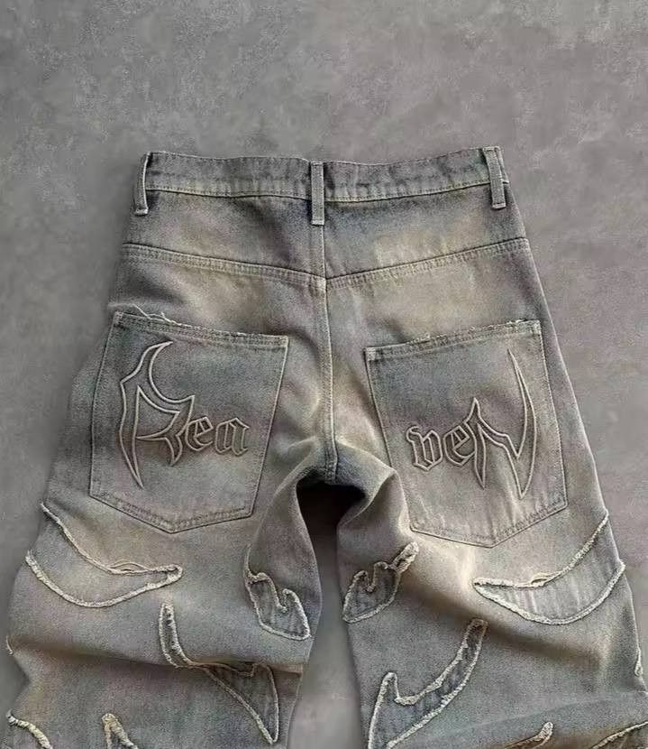 Japanese Brand × Vintage unique patchwork style jeans Size US 36 / EU 52 - 3 Thumbnail