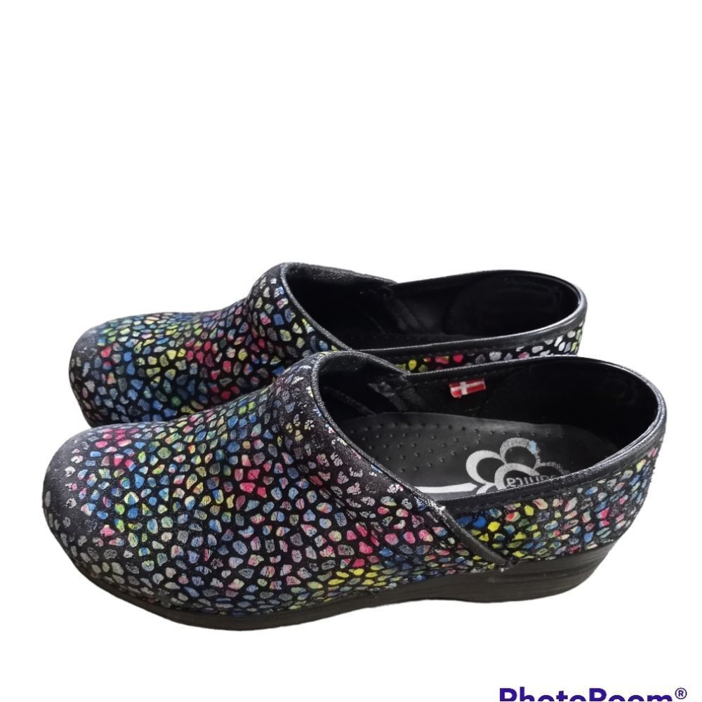 Other Sanita Women's Clog Multi-colored Stained Glass Print size 3 Size US 8 / IT 38 - 3 Thumbnail