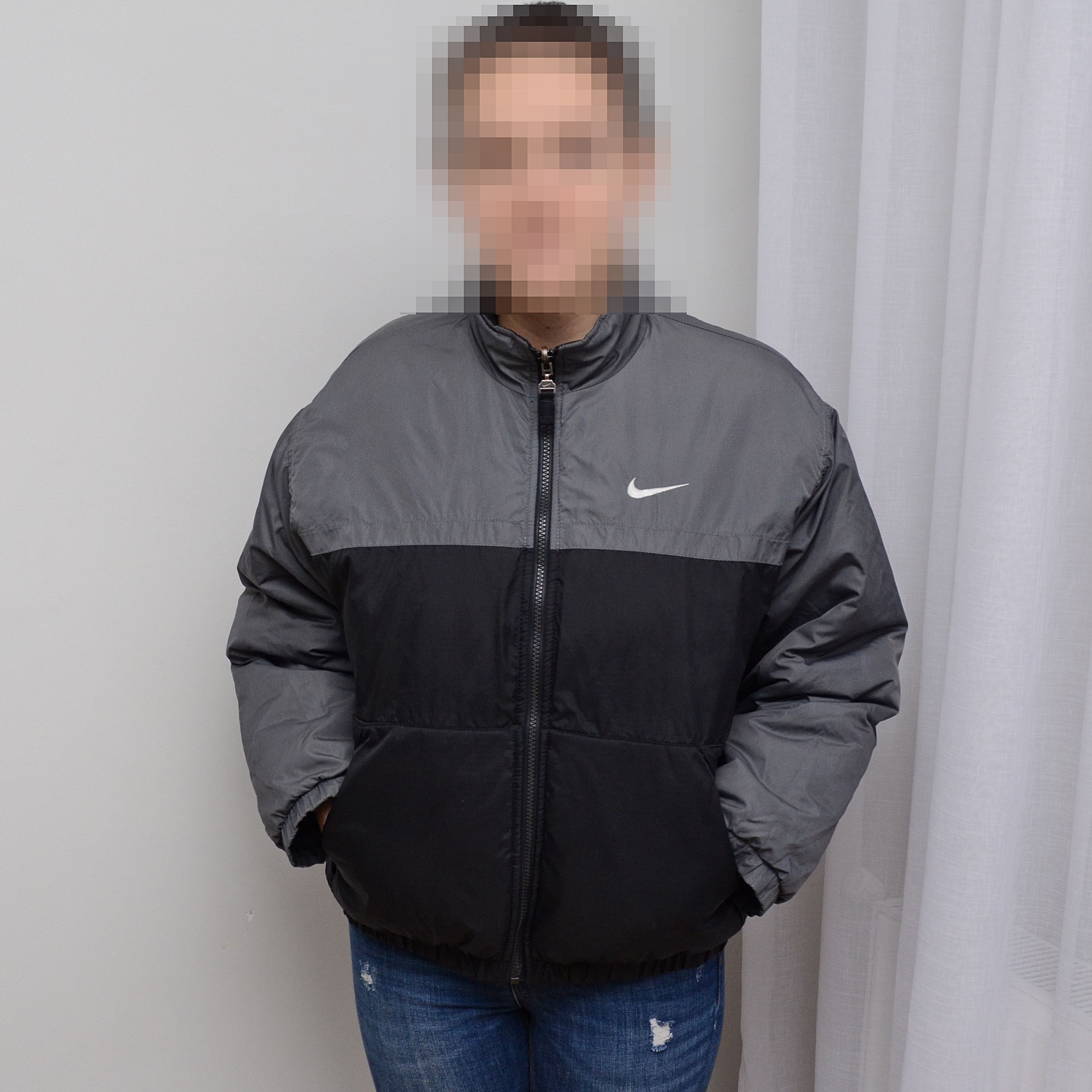 Nike Vintage Beige Puffer Jacket y2k retro Two-Sided AcG