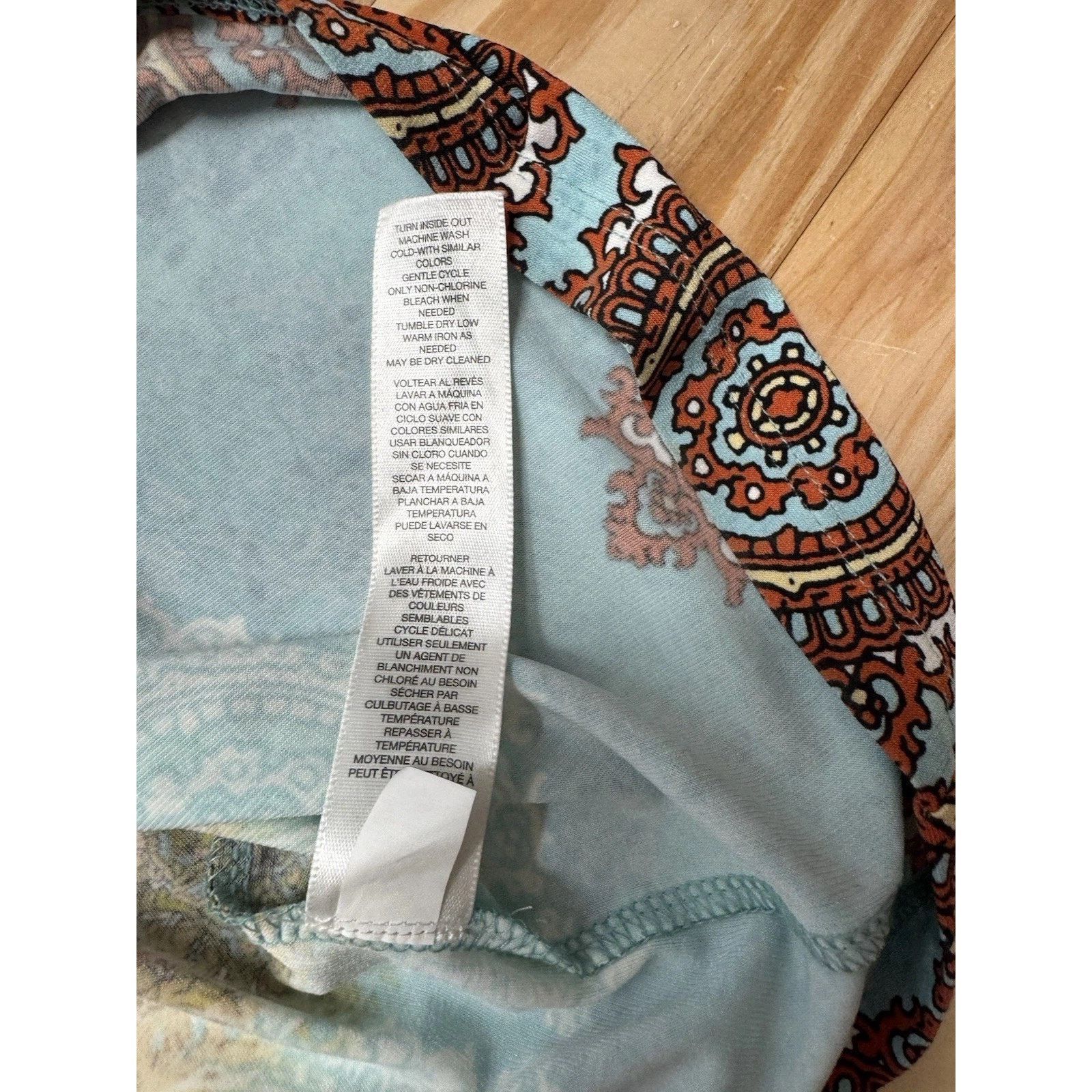 Chicos Chicos Cut Out Long Sleeves Beaded Dress Aqua Print Sz 3 XL Size XL / US 12-14 / IT 48-50 - 9 Thumbnail