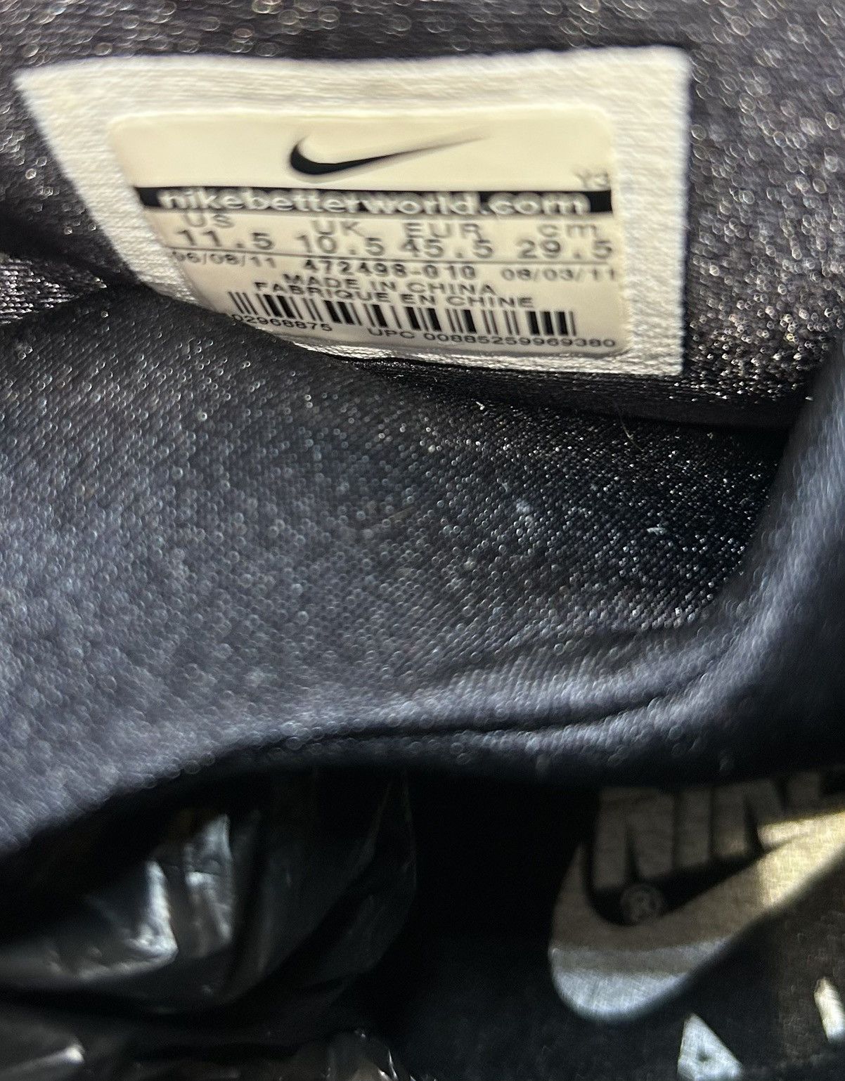 Nike Size 11.5 - Nike Total Air Foamposite Max Black Anthracite Size US 11.5 / EU 44-45 - 2 Thumbnail