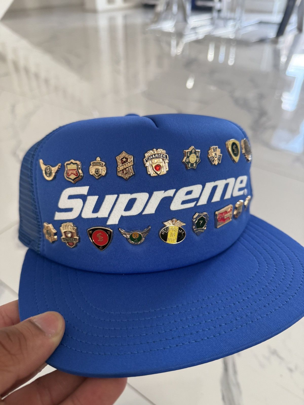 Supreme Supreme Pins Back 5-Panel Blue IN HAND SHIPS ASAP Size ONE SIZE - 2 Thumbnail