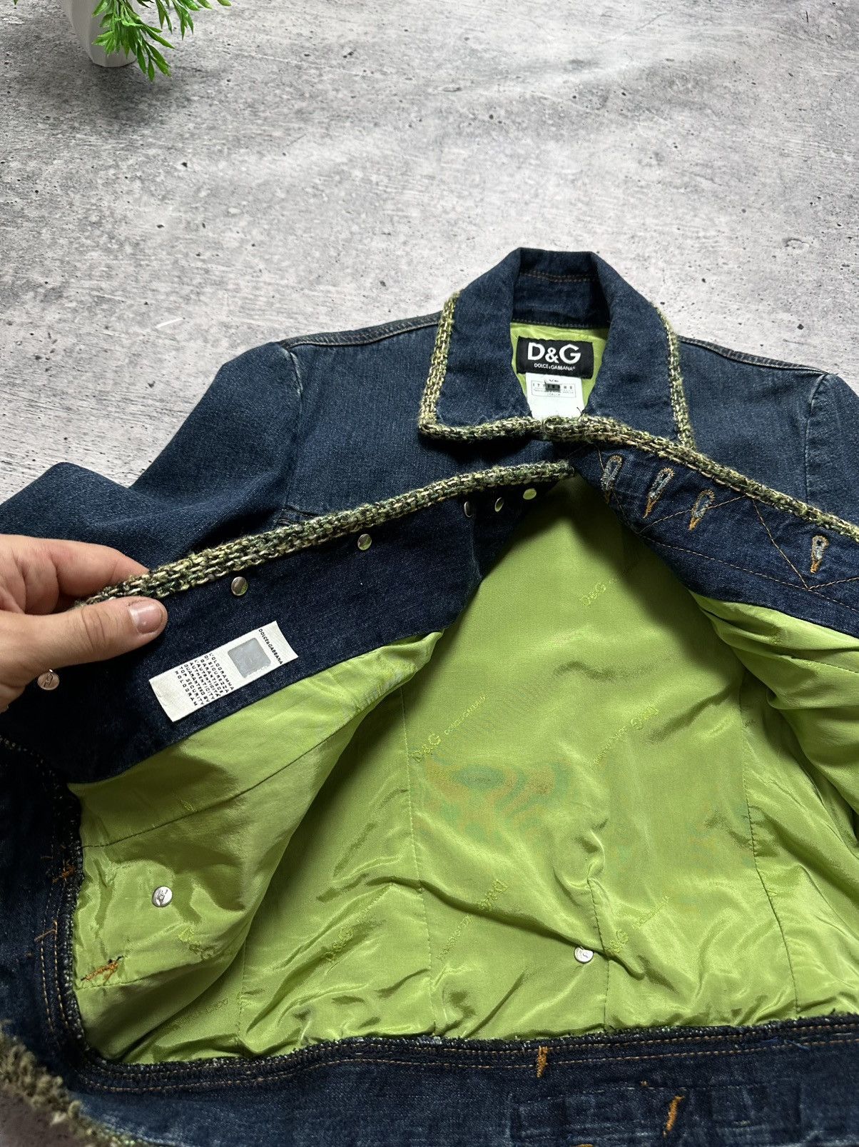Dolce & Gabbana Vintage Dolce Gabbana Denim Wool Insert D&G Jacket Size XS / US 0-2 / IT 36-38 - 9 Thumbnail
