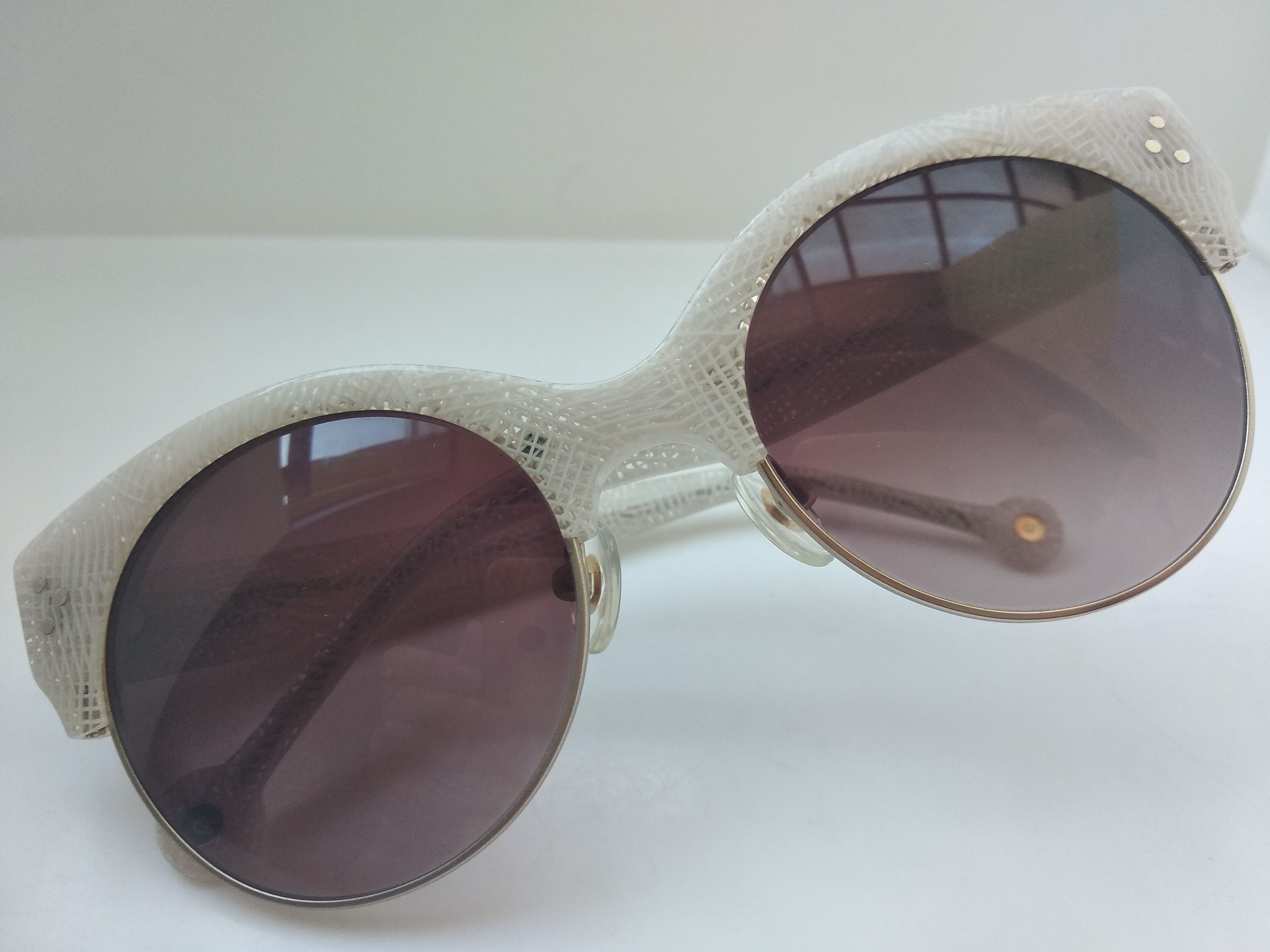 Other Ett:twa Jetlene White Gold Malcolm Cateye Sunglasses Size ONE SIZE - 6 Thumbnail