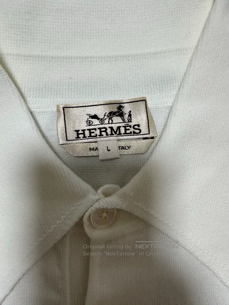 Hermes Hermes “Jeu de points sellier” knitted polo shirt. Size US L / EU 52-54 / 3 - 6 Thumbnail