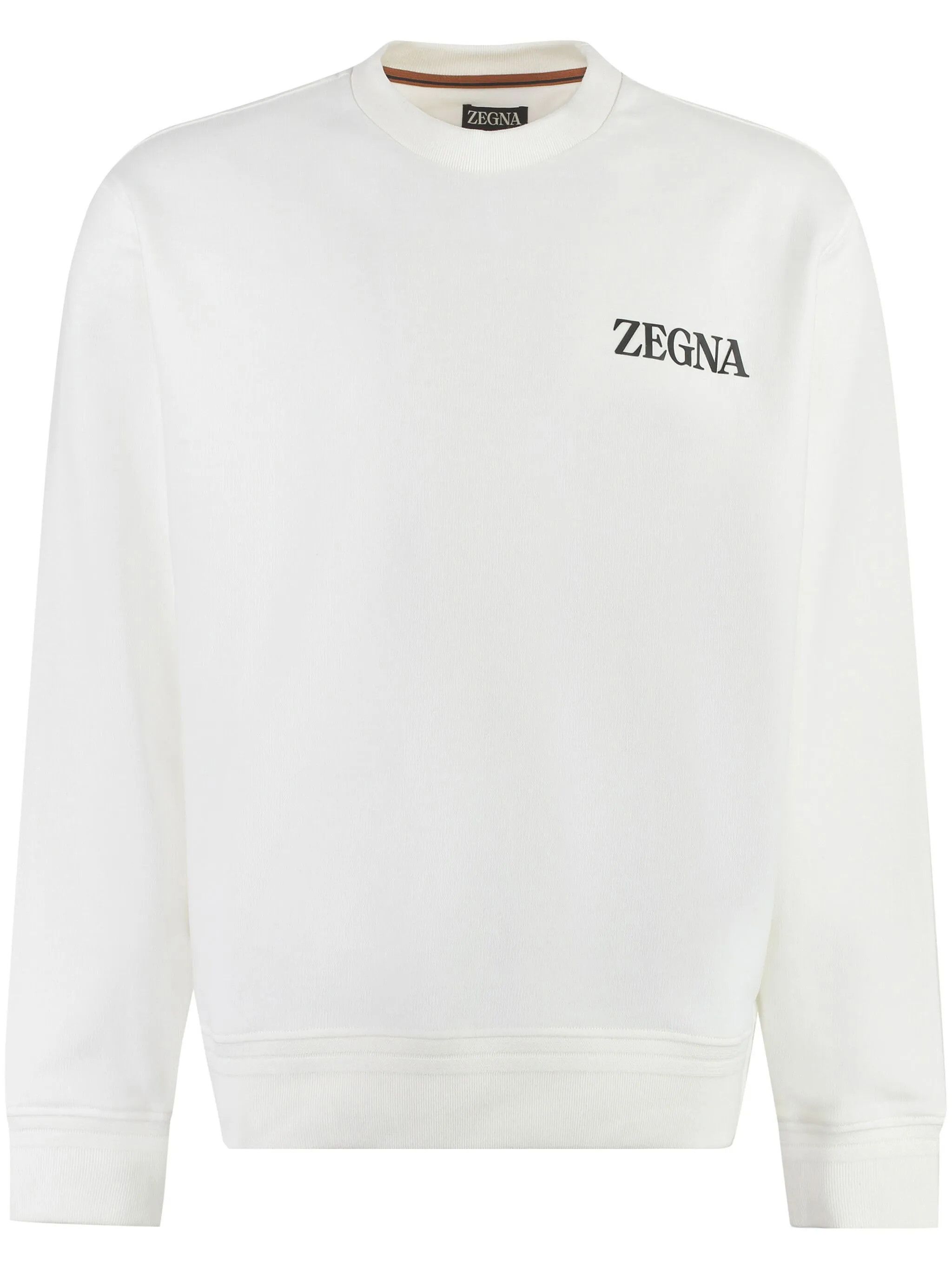 Ermenegildo Zegna o1s1rm0725 Crewneck Sweatshirt in White Size US M / EU 48-50 / 2 - 1 Thumbnail